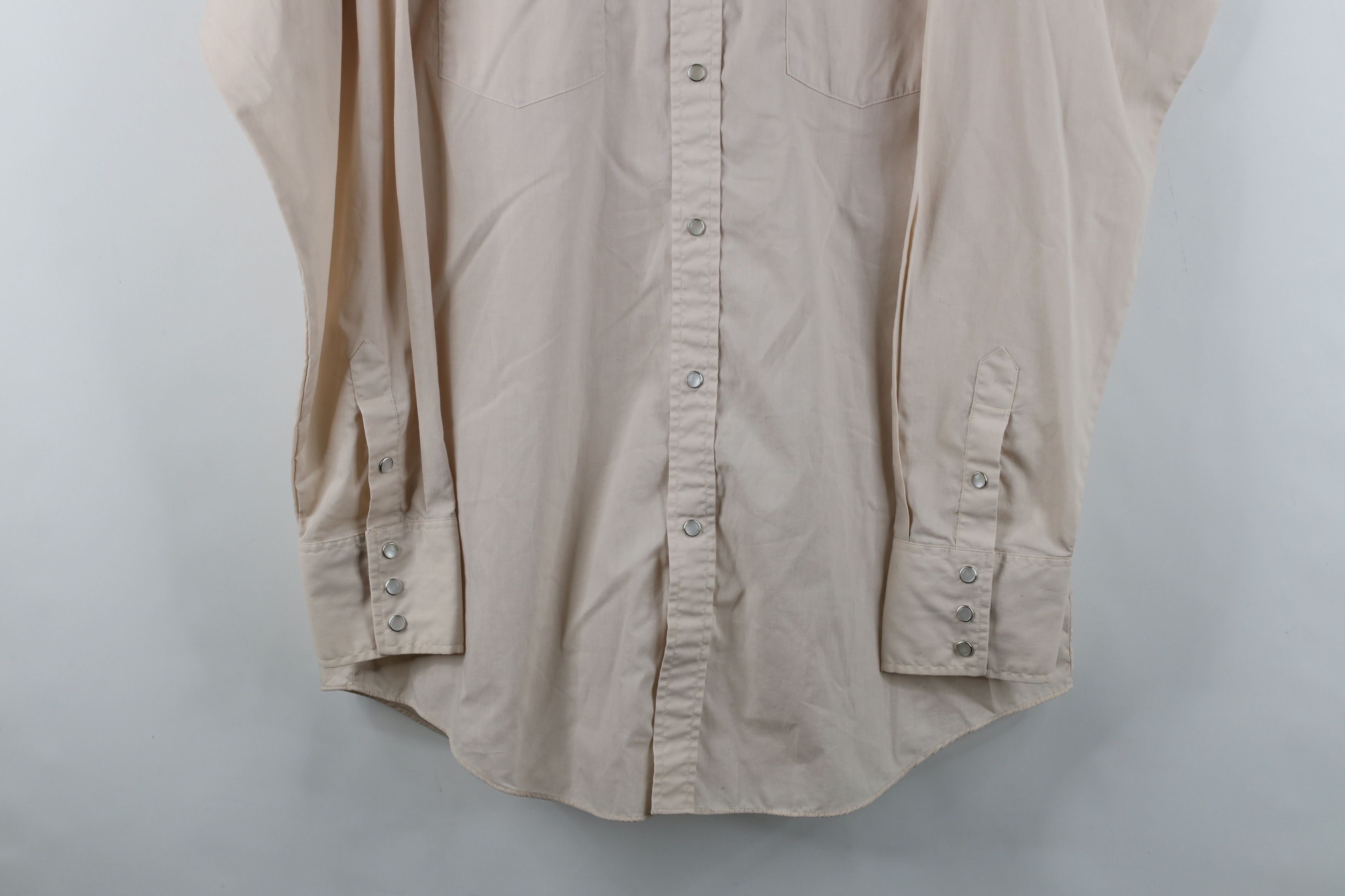 Vintage Vintage 70s Streetwear Cowboy Snap Button Shirt Beige Size US M / EU 48-50 / 2 - 3 Thumbnail