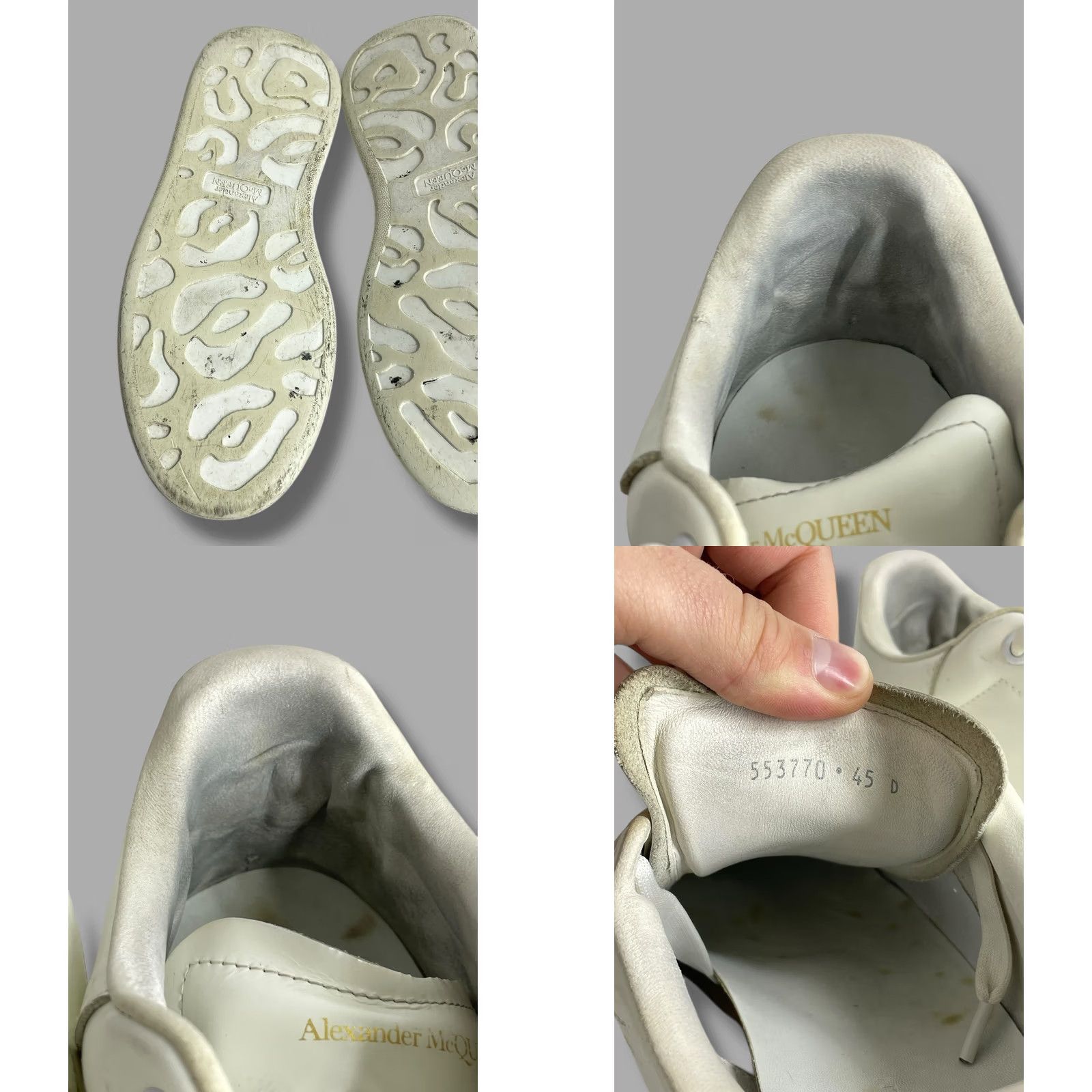 Alexander McQueen Alexander McQueen Men’s Oversized Sneakers Shoes White Leather Casual US 11.5 Mens Size US 11 / EU 44 - 10 Thumbnail