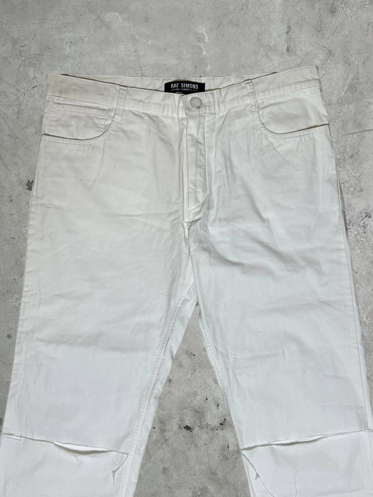 Raf Simons SS/02 Raf Simons Runway White Slit Pants Size US 32 / EU 48 - 7 Thumbnail