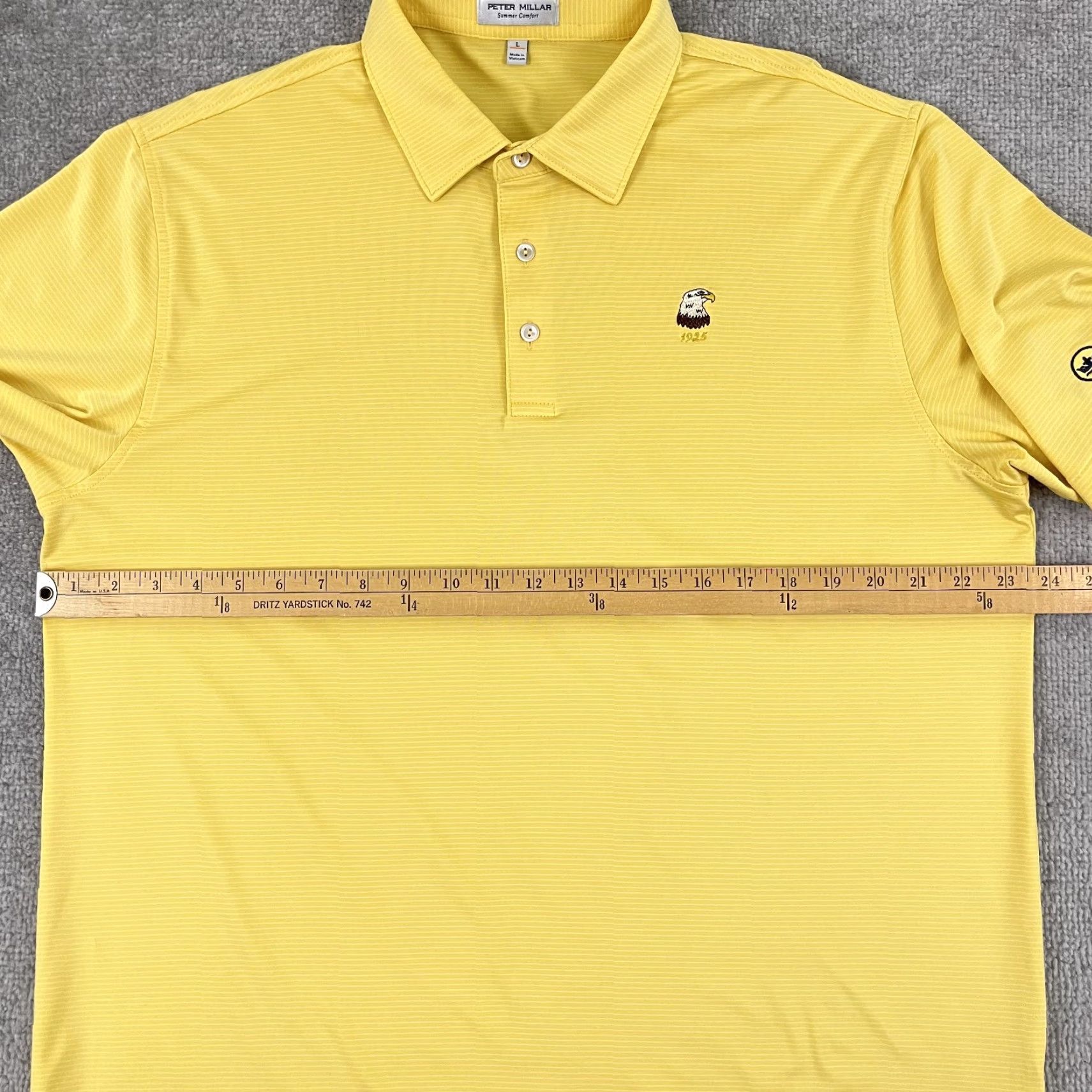 Peter Millar Peter Millar Shirt Mens Large Yellow Rehoboth Beach CC Eagle Golf Preppy Size US L / EU 52-54 / 3 - 6 Thumbnail