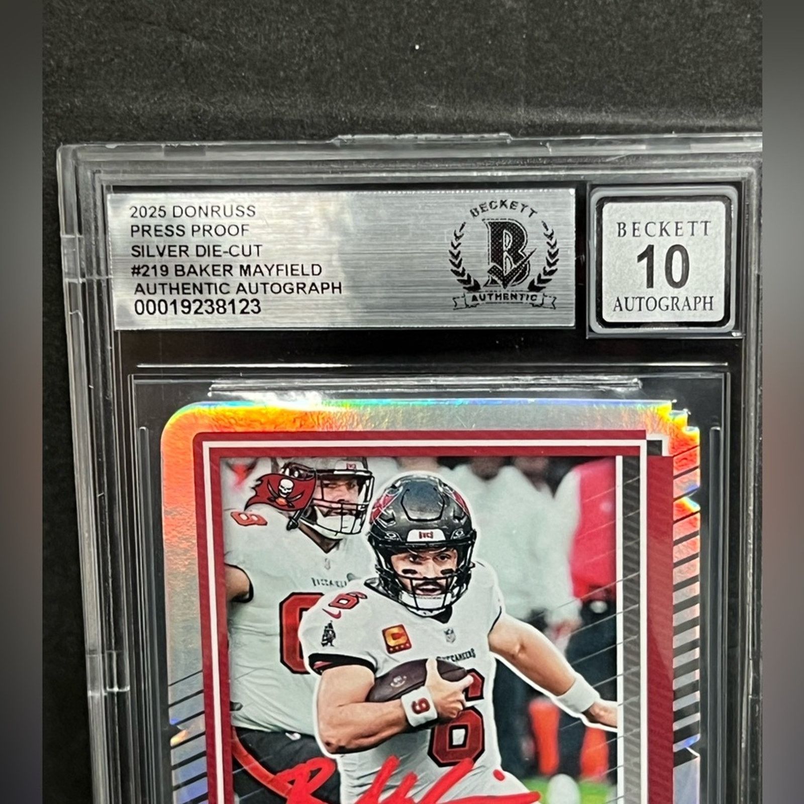 Other 2024 Panini On Card Auto Baker Mayfield Silver Die-Cut BGS Size ONE SIZE - 3 Thumbnail