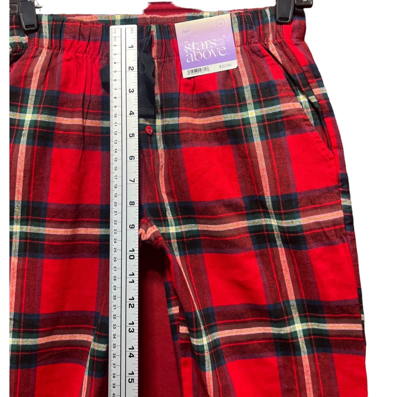 Other Stars Above - Women's Red Plaid Jogger Pajama Pants - Red - Size 26" / US 2 / IT 38 - 7 Thumbnail