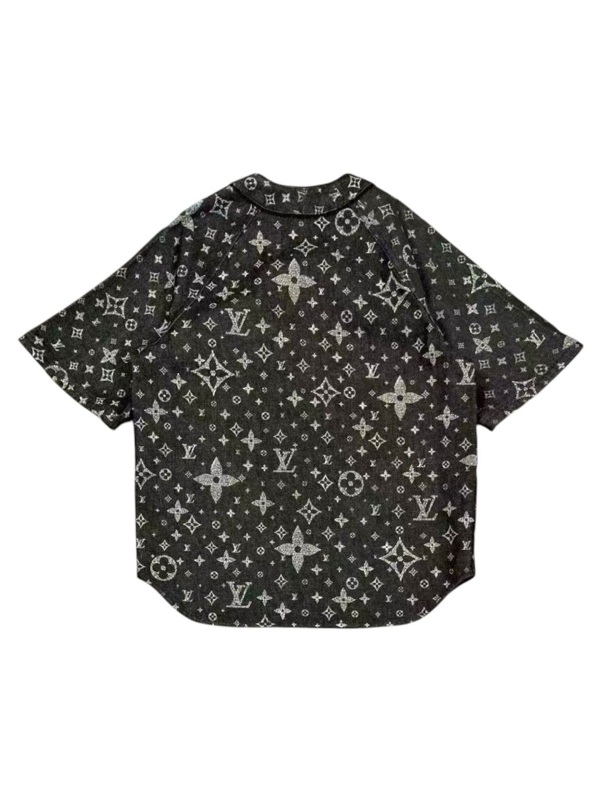 Louis Vuitton Louis Vuitton M Monogram Denim Baseball Jersey Shirt Black Size US M / EU 48-50 / 2 - 2 Thumbnail