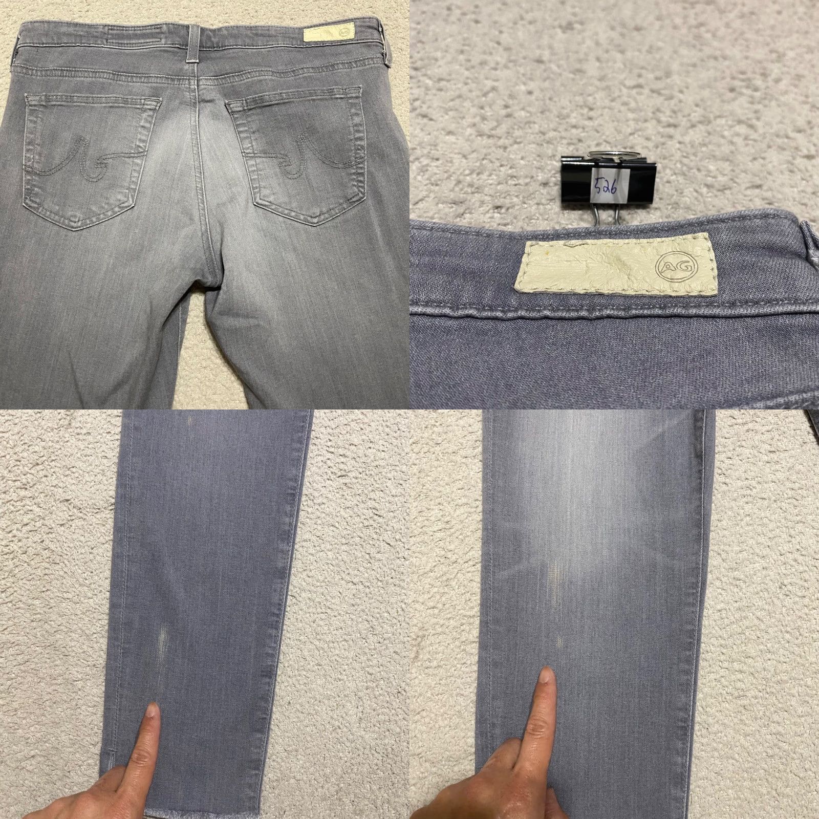 Denime AG Adriano Goldschmied Jeans Womens 30 Gray Medium Wash Jegging Denim 5-Pocket Stretch Size 30" / US 8 / IT 44 - 9 Thumbnail