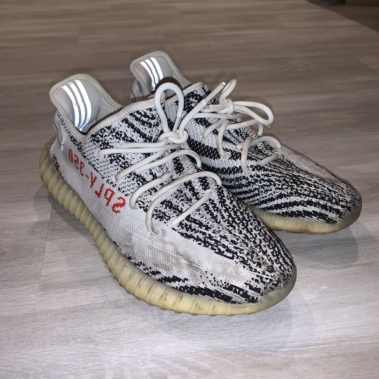 Adidas × Kanye West × Yeezy Adidas Yeezy Boost 350 Zebra Size US 10.5 / EU 43-44 - 3 Thumbnail