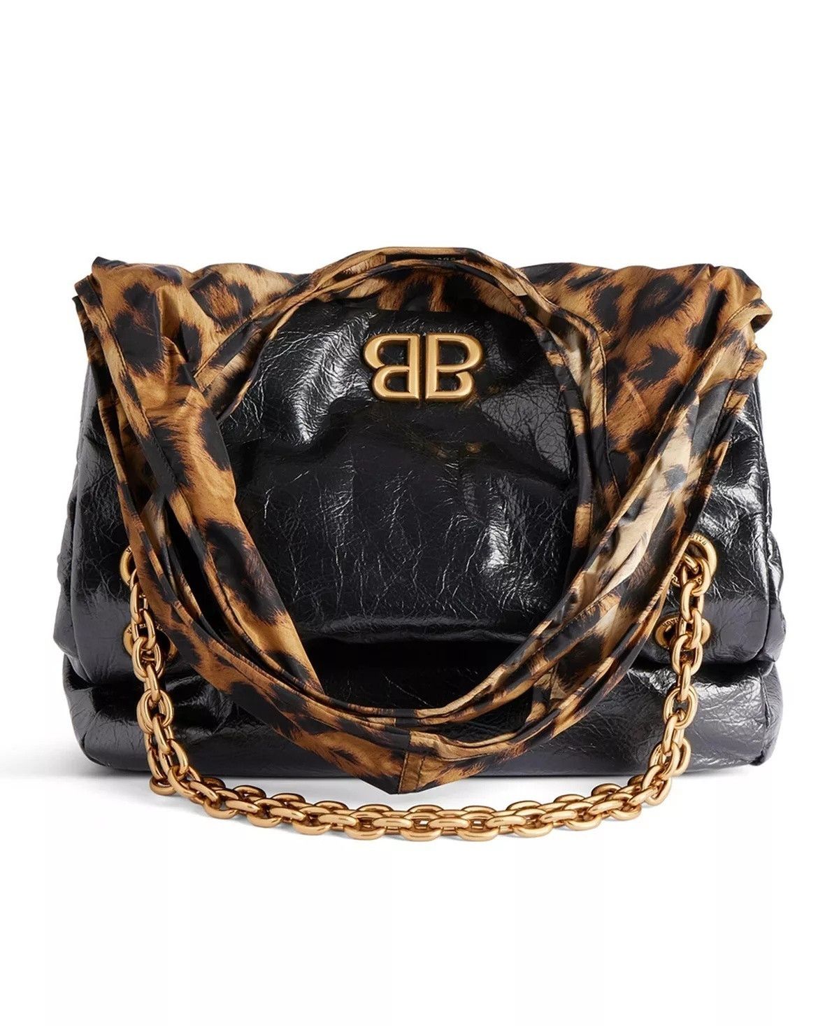 Balenciaga o1s1rm0825 Size: OS / Monaco Small Chain Bag Plus in Black Size ONE SIZE - 5 Thumbnail