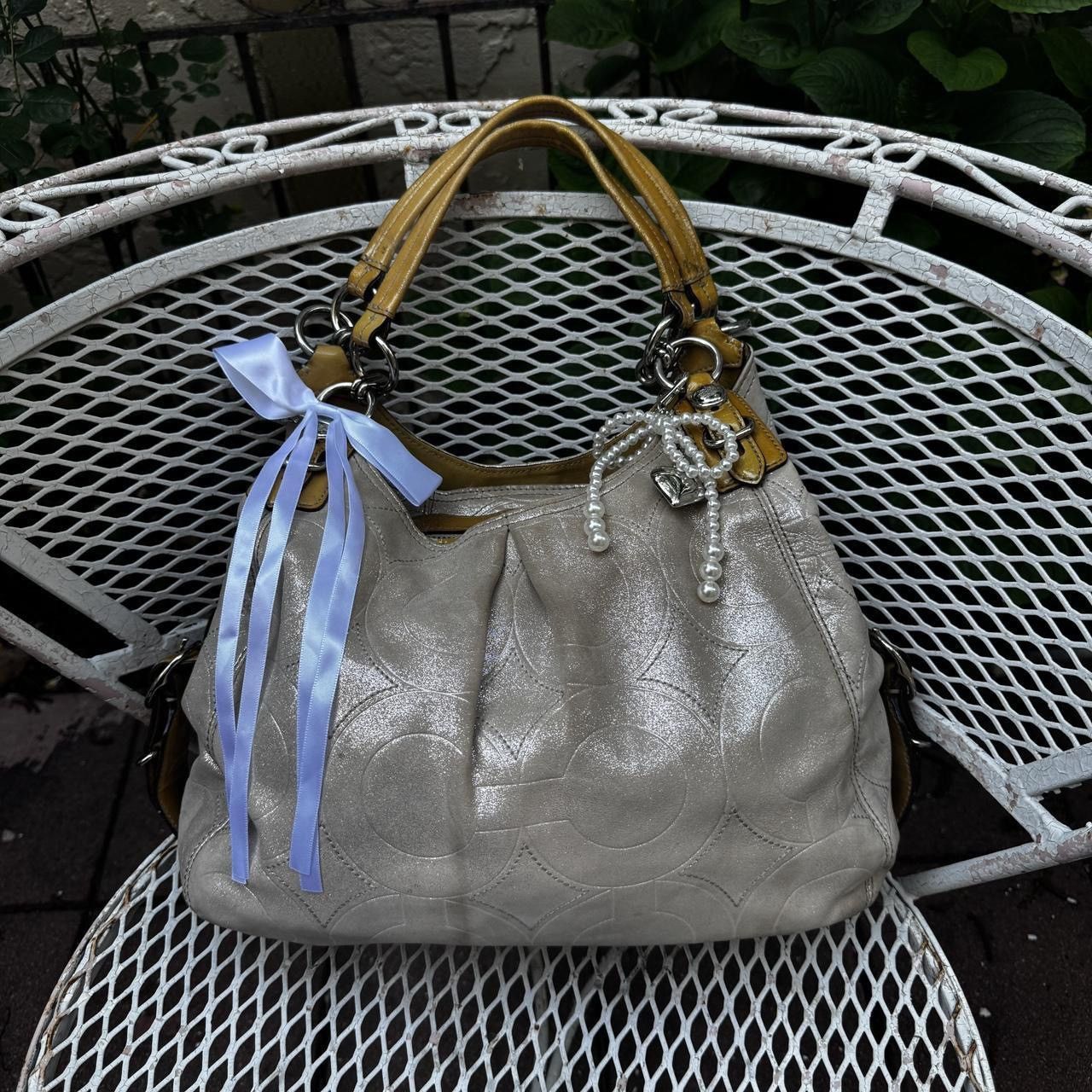 Coach Coach Embossed Monogram Sparkly Shoulder Bag Size ONE SIZE - 1 Thumbnail