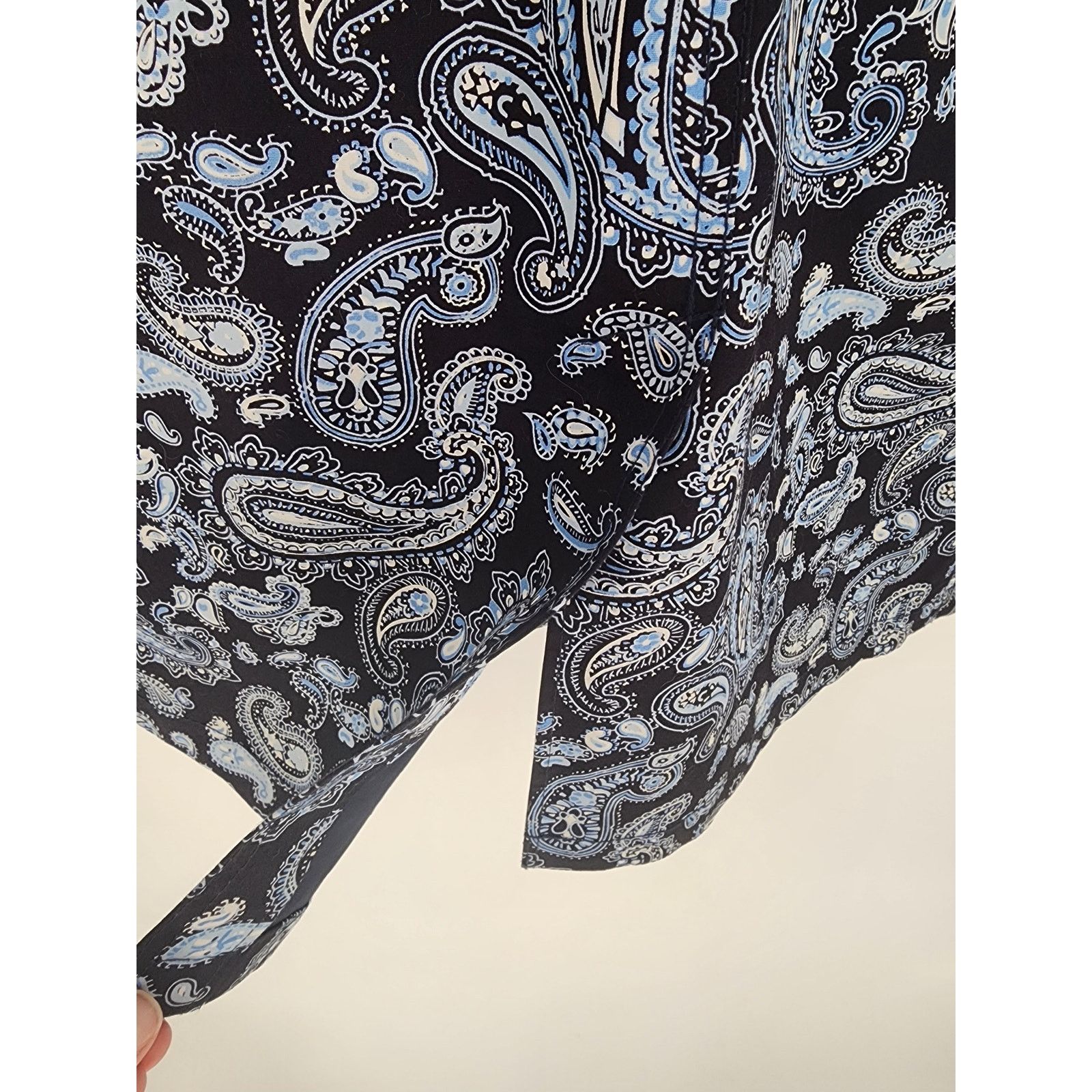 Michael Kors Michael Kors Navy Blue Paisley Dress Trench Coat Size Small Size S / US 4 / IT 40 - 10 Thumbnail
