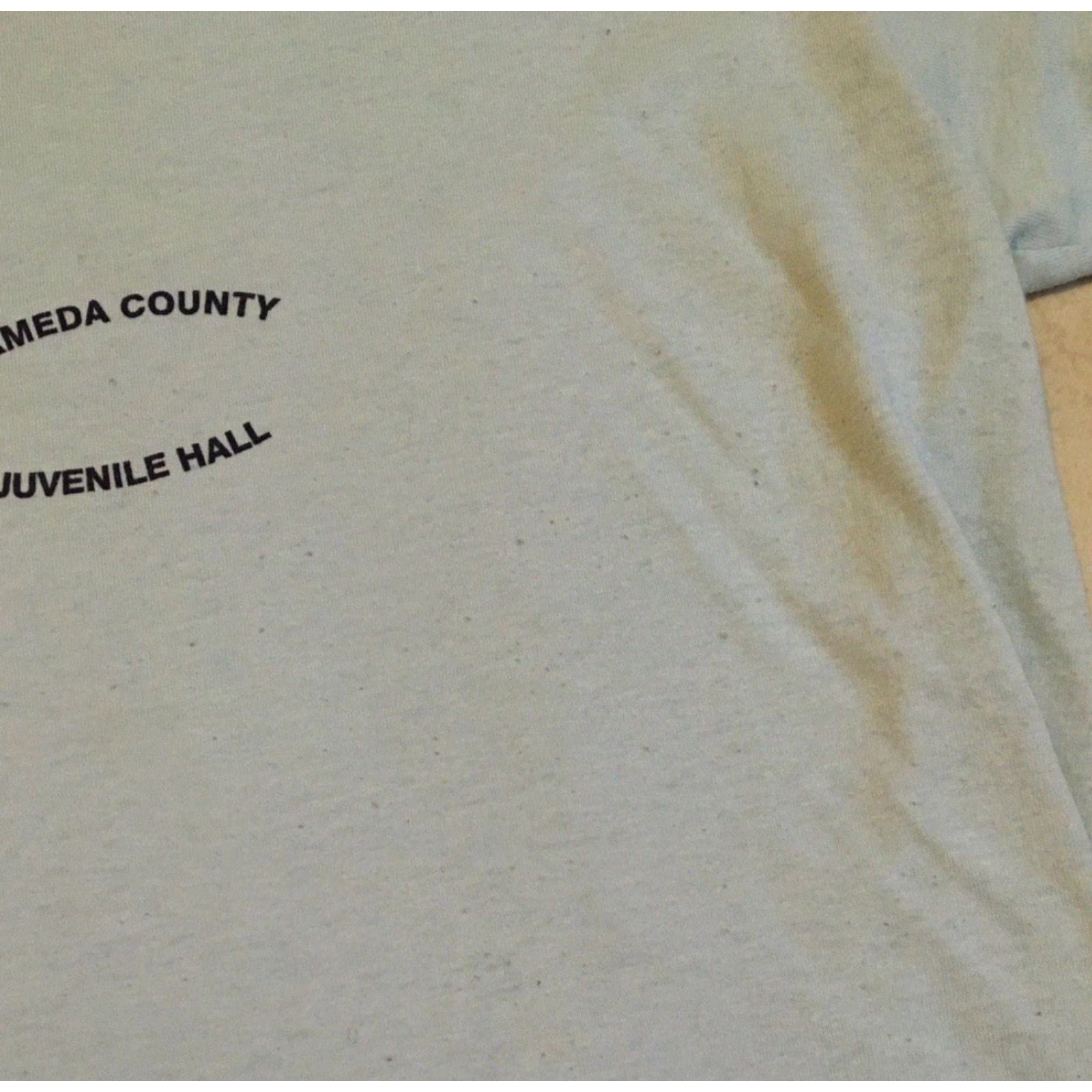 Vintage VINTAGE Alameda County Juvenile Hall Inmate Shirt 3XL Blue Distressed 90s Grunge Prison USA Mens T-Shirt Size US XXL / EU 58 / 5 - 7 Thumbnail