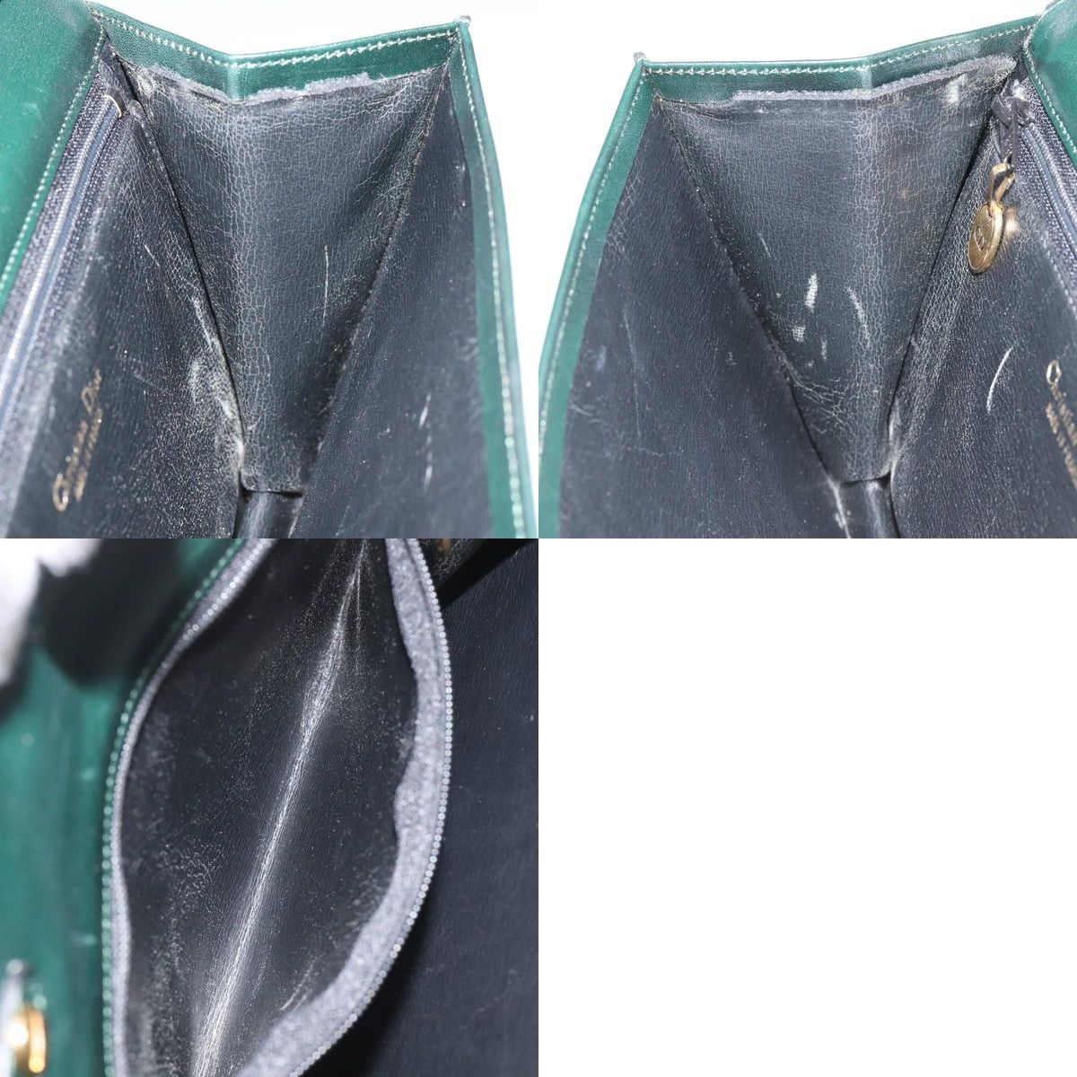 Dior DIOR Hand Bag Leather Green Gold Size ONE SIZE - 12 Thumbnail
