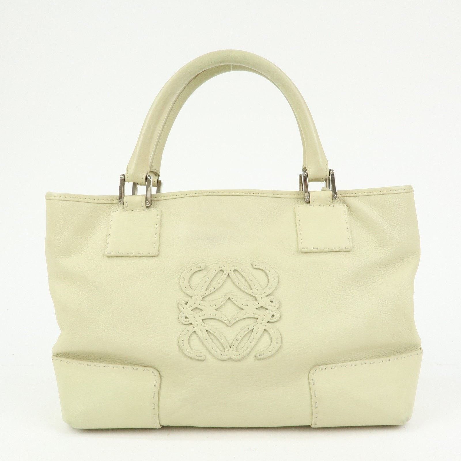 Loewe Loewe Anagram Amazona Leather Top Handle Bag Cream Size ONE SIZE - 2 Thumbnail