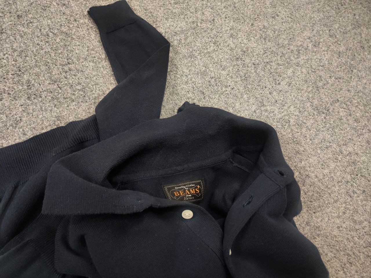 Beams Plus Beam Plus Japan 12g Wool Polo Button Long sleeve Sweater Size US M / EU 48-50 / 2 - 11 Thumbnail