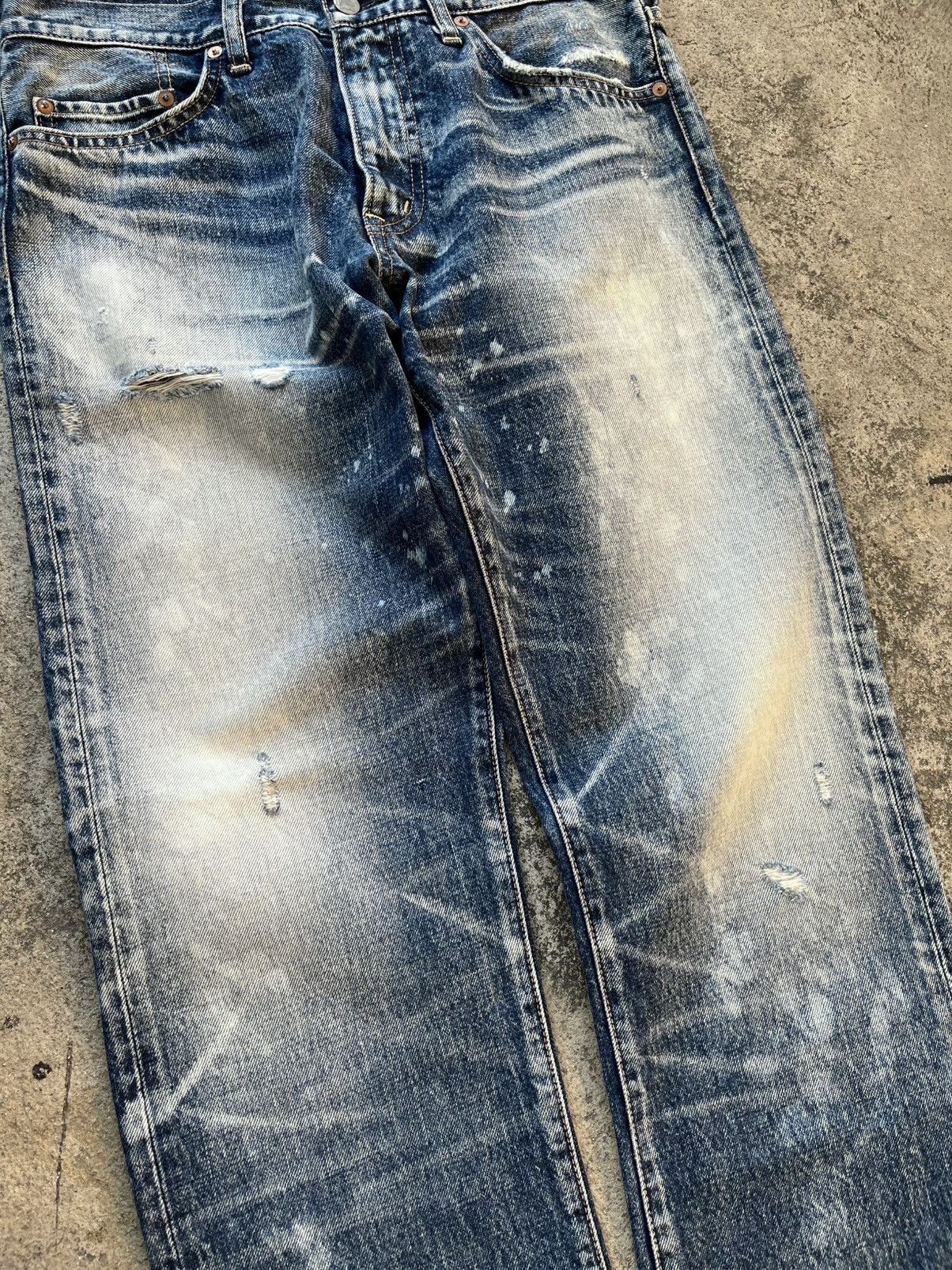Japanese Brand 💥RNA distressed denim Japan brand / PERFECT ACID WASHED Size US 34 / EU 50 - 3 Thumbnail