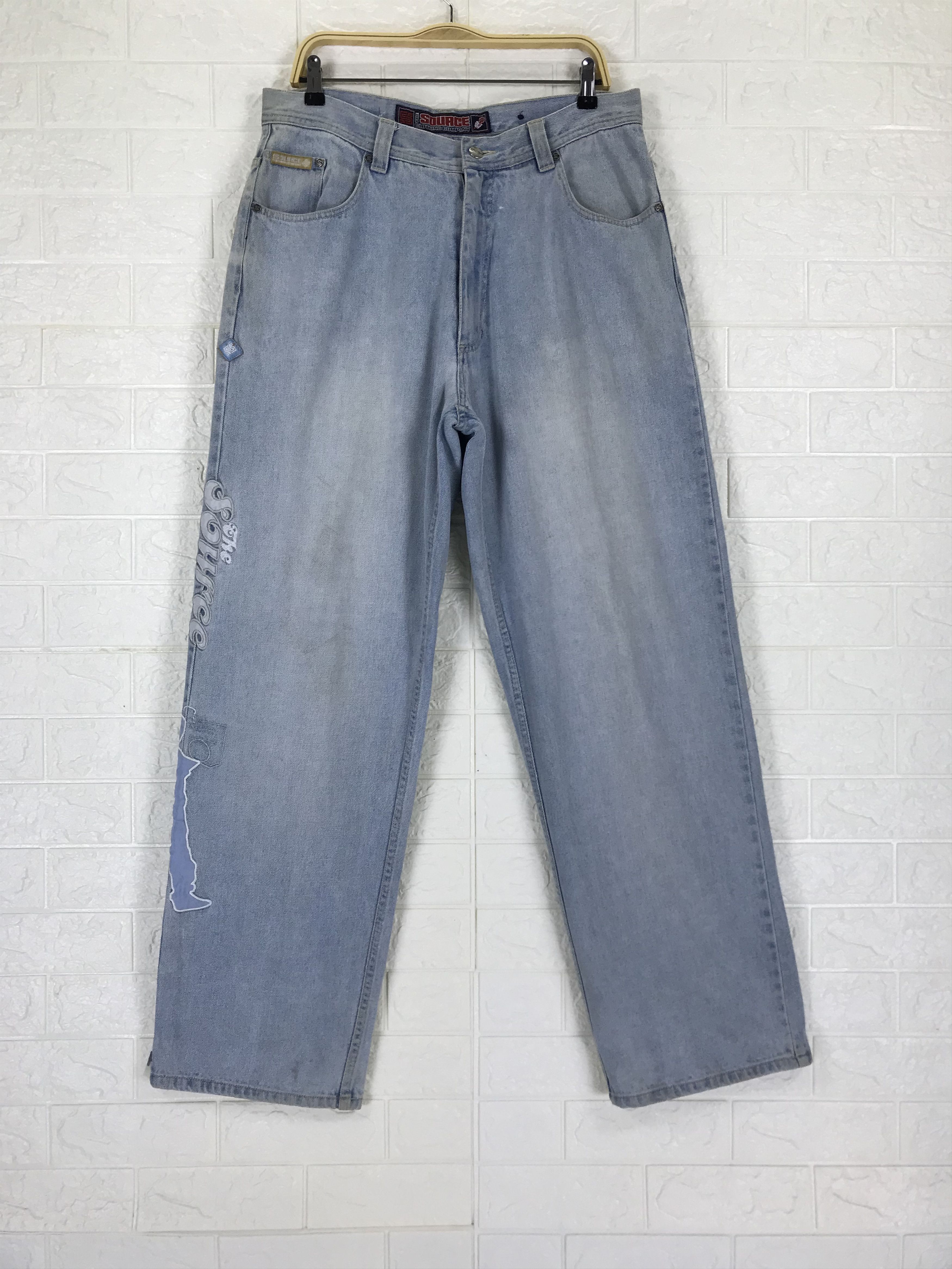 Japanese Brand Vintage Source DNM Patched Wide Baggy Jeans Size US 34 / EU 50 - 1 Thumbnail