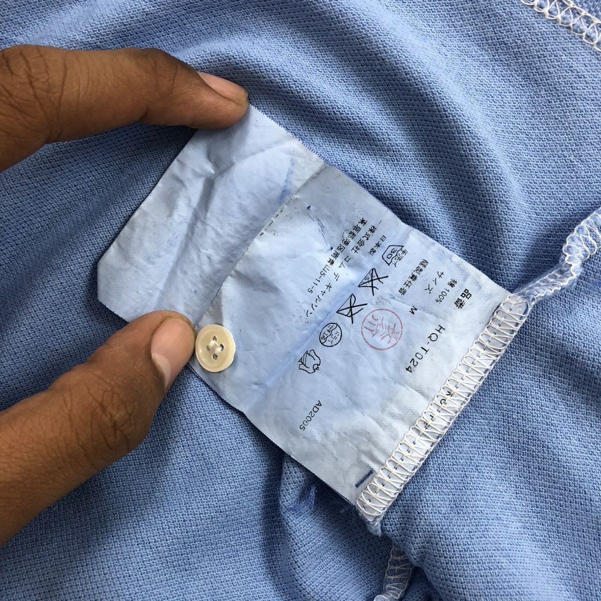 Comme des Garcons × Comme des Garcons Homme × Comme des Garcons SHIRT SS06 Comme Des Garcons Homme CDG Designer Blue Polo Shirt Size US XL / EU 56 / 4 - 6 Thumbnail