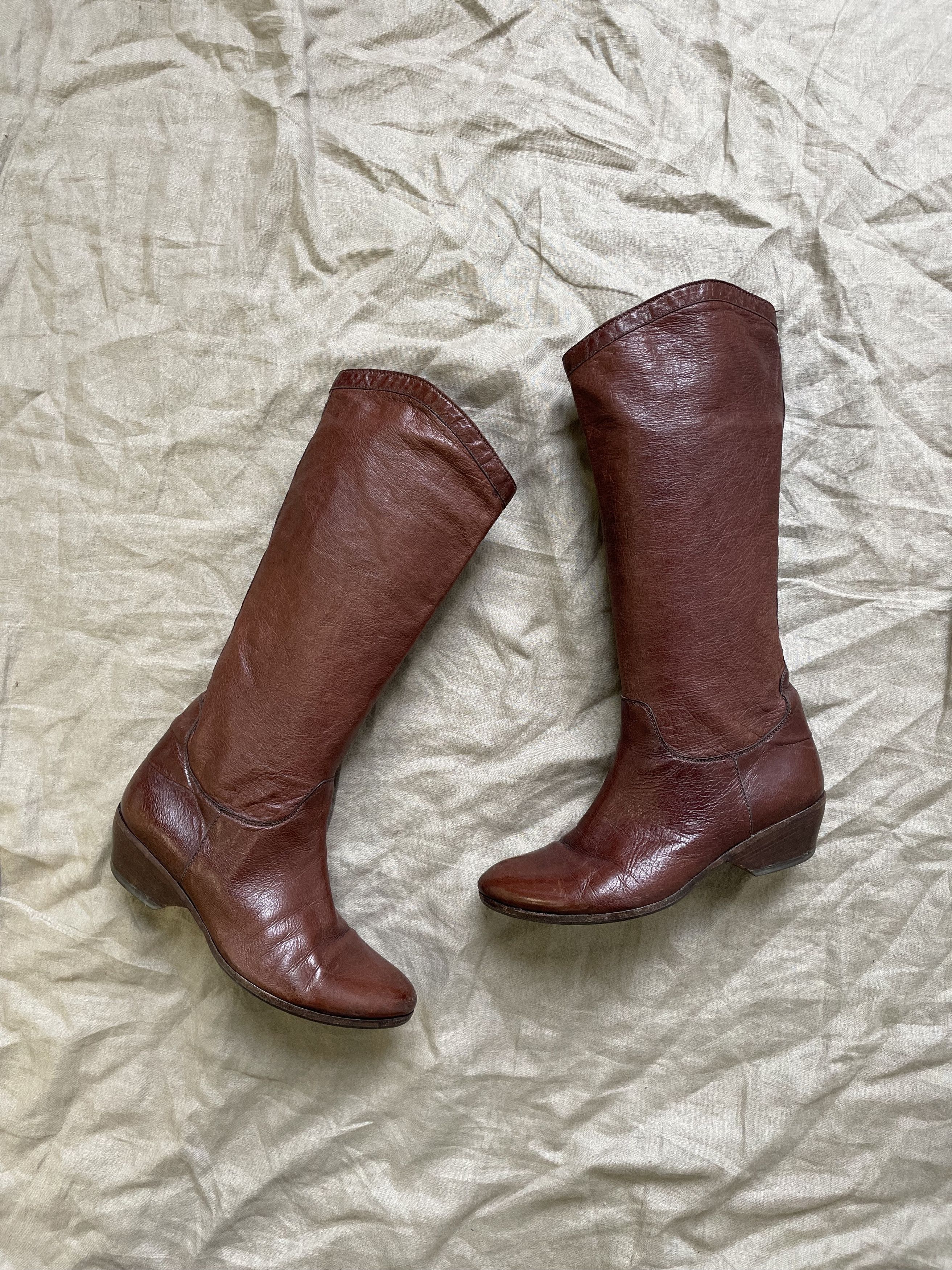 MoMA MOMA Vintage Leather Knee Boots 6526AC Size US 5 / IT 35 - 1 Thumbnail