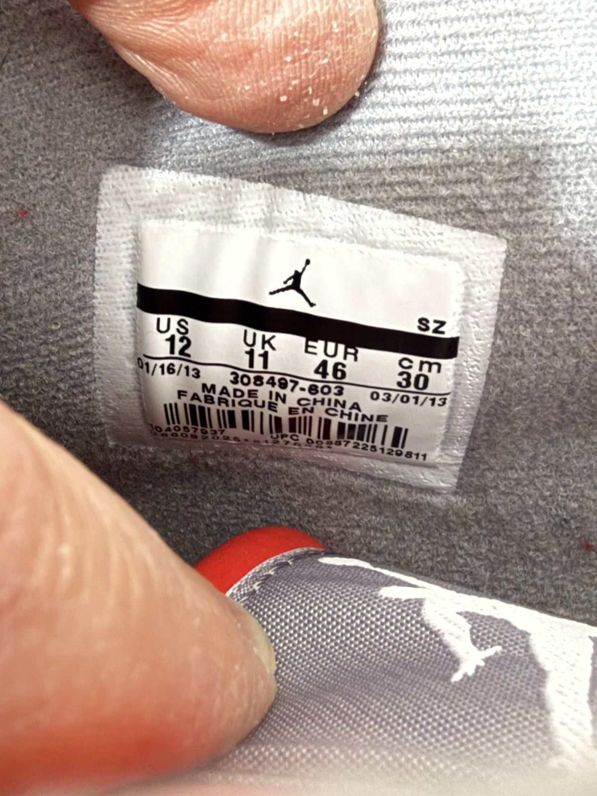 Jordan Brand 2013 Air Jordan 4 Toro Bravo Fire Red White Black Grey 12 Size US 12 / EU 45 - 13 Thumbnail