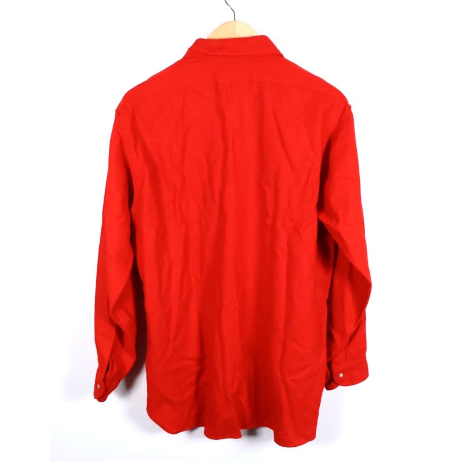 Pendleton VINTAGE Pendleton Shirt Wool Flannel Solid Red XL Men’s Button-Up Casual Workwear 80s 90s Grunge Western Pocket(s) USA Made Mens Size US XL / EU 56 / 4 - 2 Thumbnail