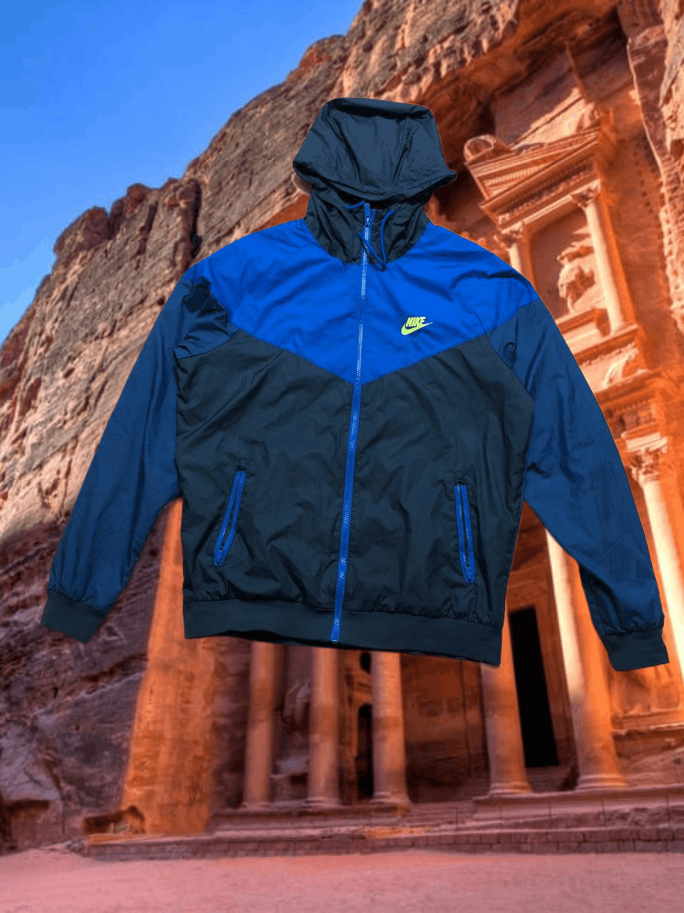 Nike jacket blue Nike crazy Y2K vintage size M Streetwear Size US M / EU 48-50 / 2 - 1 Thumbnail