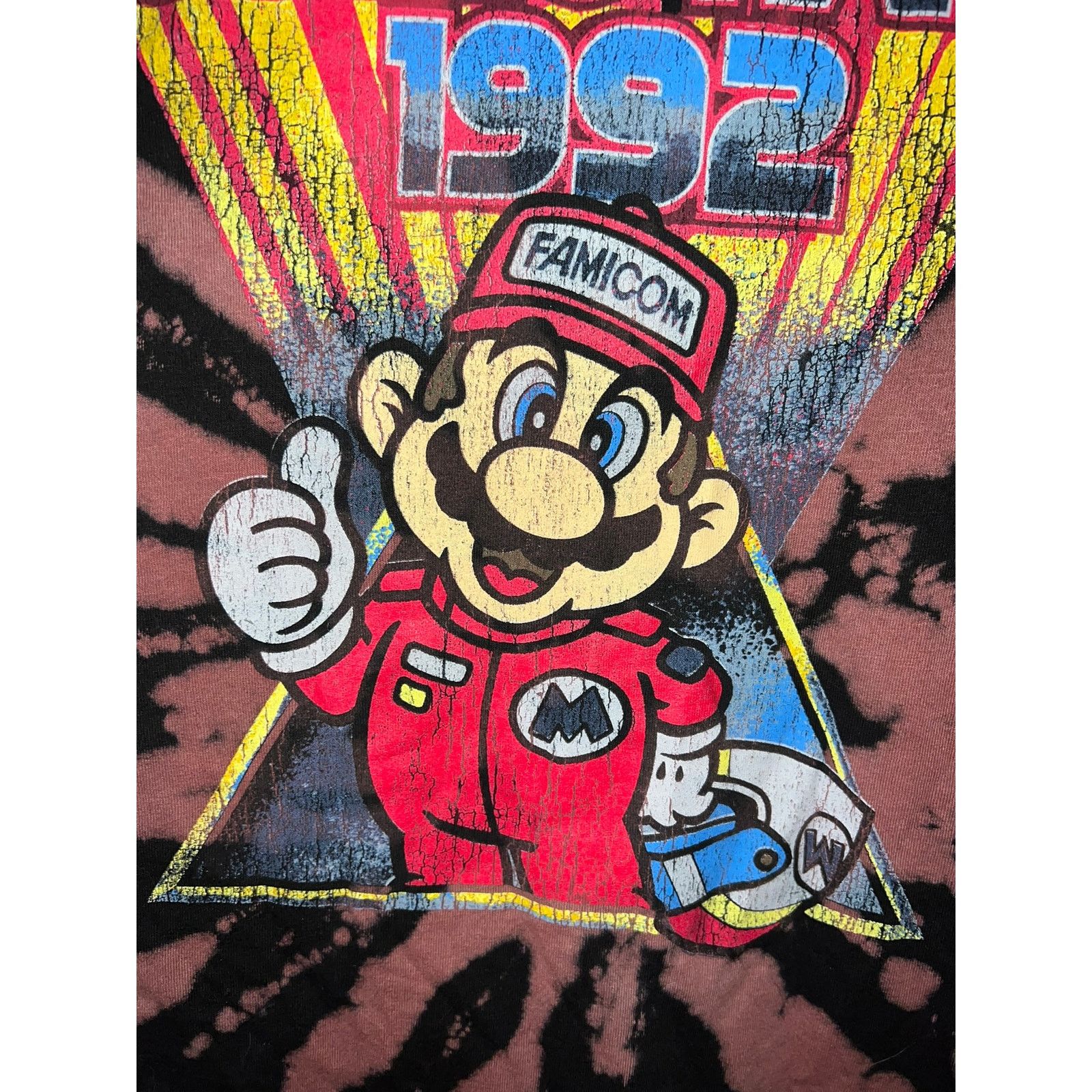 Mario Bruni Mariokart Mario Kart Super Nintendo Bleached Black Shirt L ...
