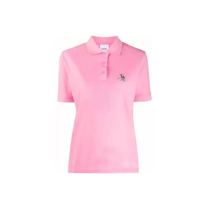 Burberry Burberry Pink Short Sleeve Polo Shirt 0079 Size L / US 10 / IT 46 - 1 Thumbnail