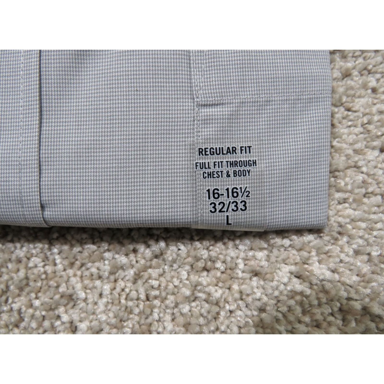 Chaps NWT Chaps Regular Fit Gray Check Button-Down Shirt Sz L LS Size US L / EU 52-54 / 3 - 3 Thumbnail