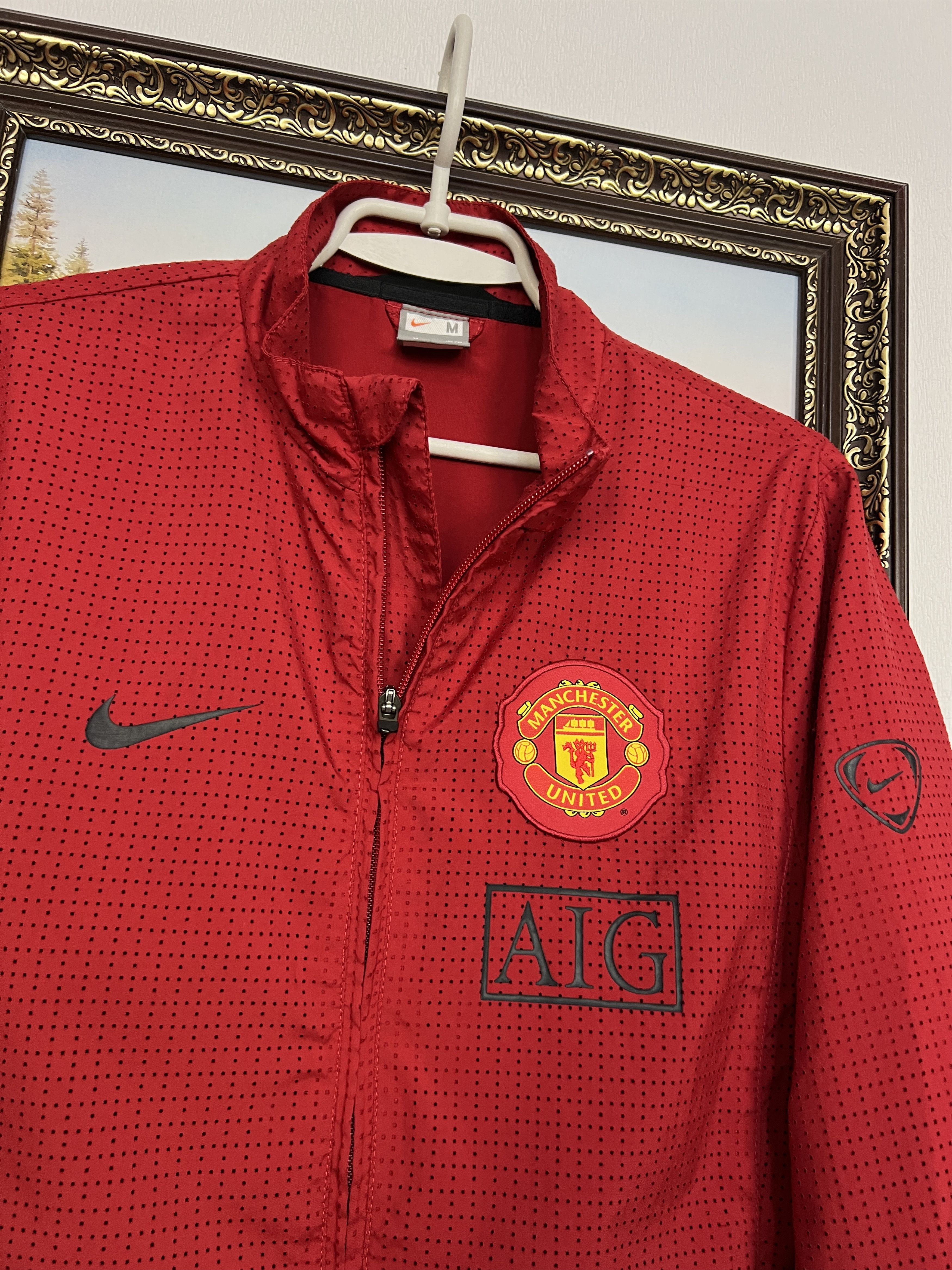 Nike Manchester United Football Jacket Soccer Nike AIG Track Top Size US M / EU 48-50 / 2 - 3 Thumbnail