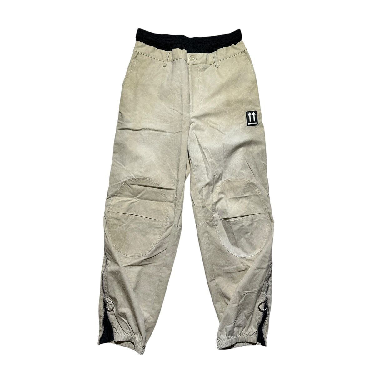 Off-White Distressed Zippered wide leg flare baggy cargo Size US 32 / EU 48 - 1 Thumbnail