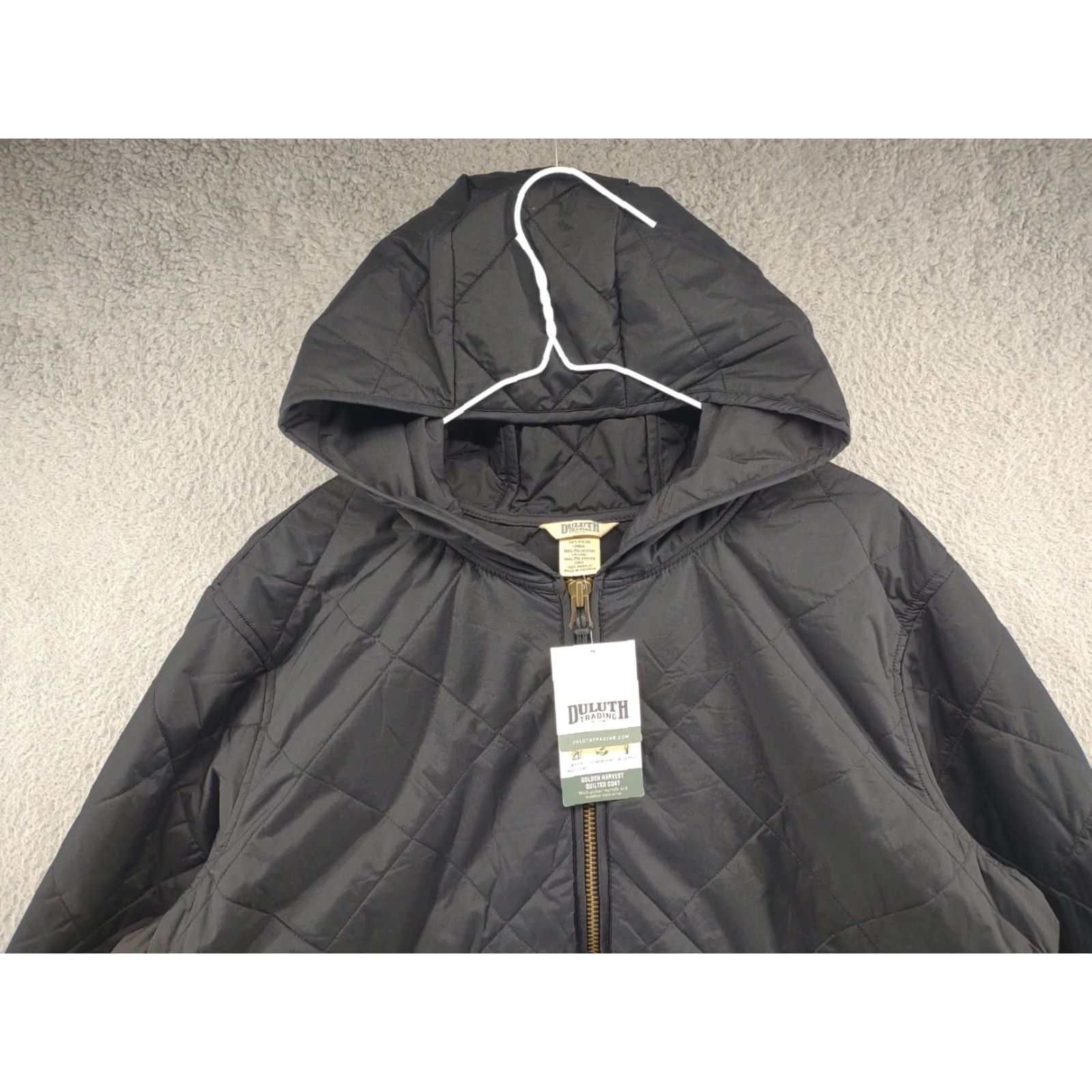 Vintage Duluth Women's Jacket 2XL Black Quilted Hooded Coat NEW Size XXL / US 16-18 / IT 52-54 - 3 Thumbnail