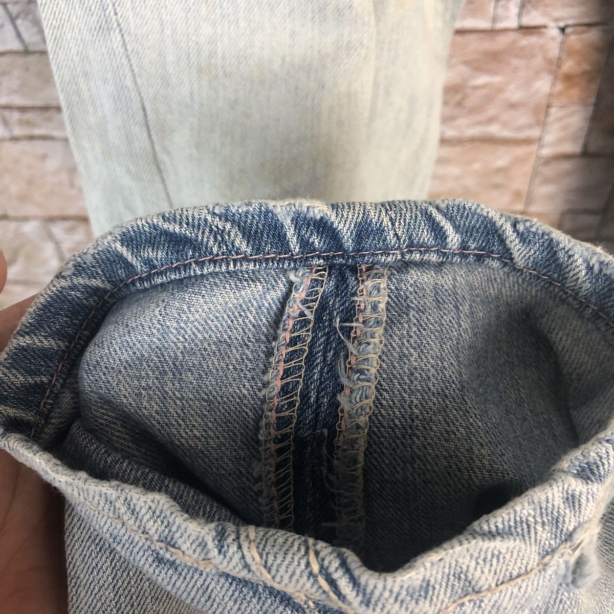 Beams Plus BeamsBoy Blue Distressed Denim Pants #A51 Size US 34 / EU 50 - 12 Thumbnail