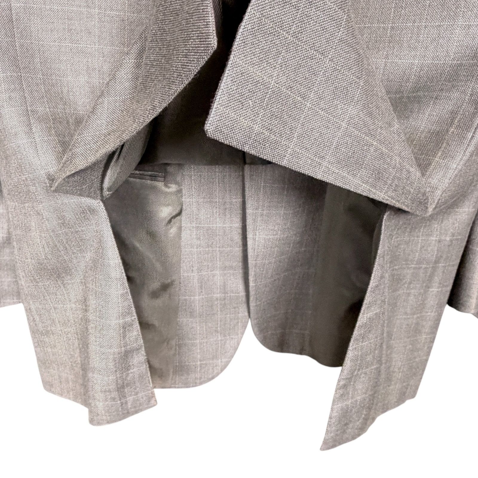 Burberry Burberry London Gray Blazer Plaid Silk Wool Men 42R Luxury Size 42R - 10 Thumbnail