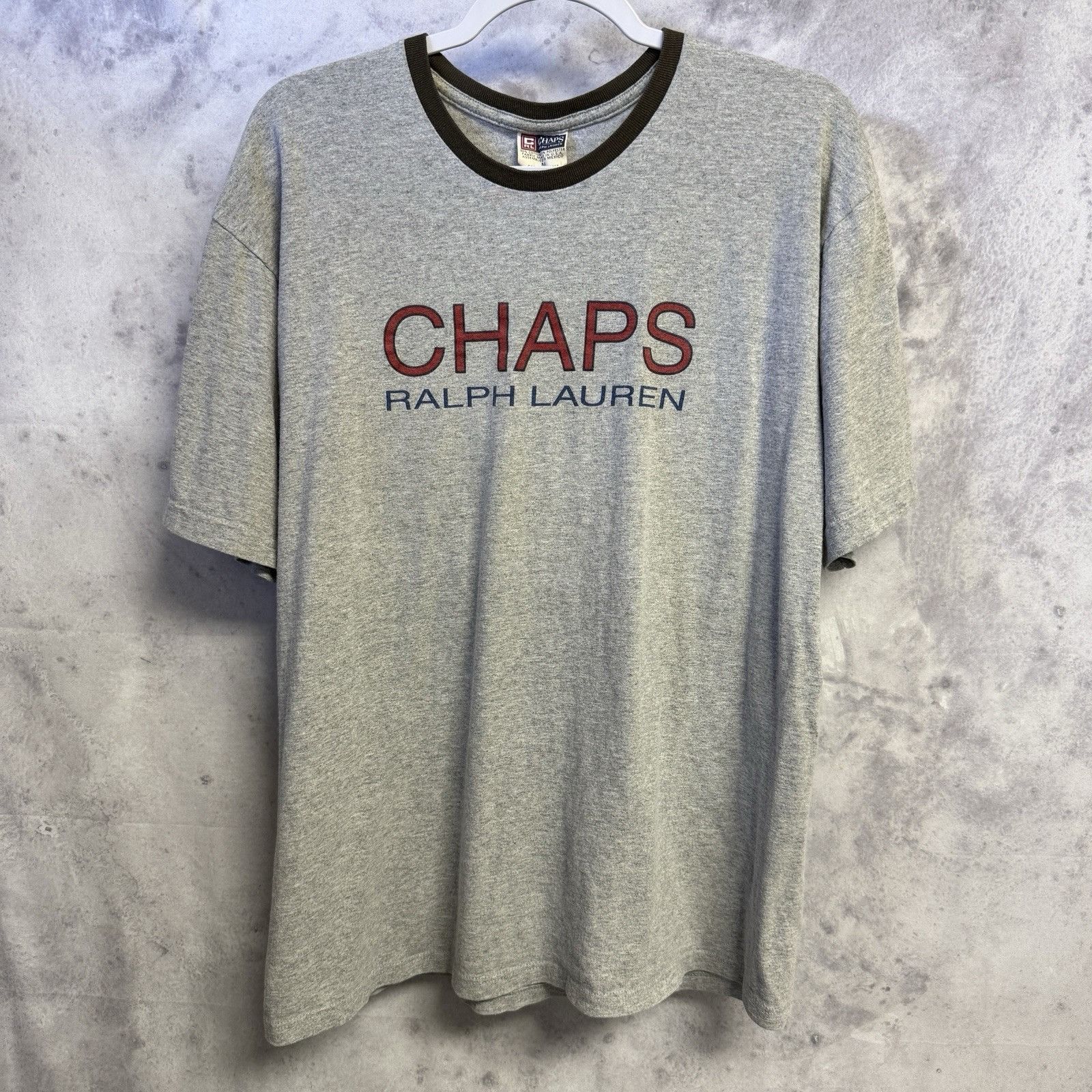 Chaps Ralph Lauren Vintage Chaps Ralph Lauren T Shirt Mens Medium 21x27.5 Gray Size US M / EU 48-50 / 2 - 1 Thumbnail