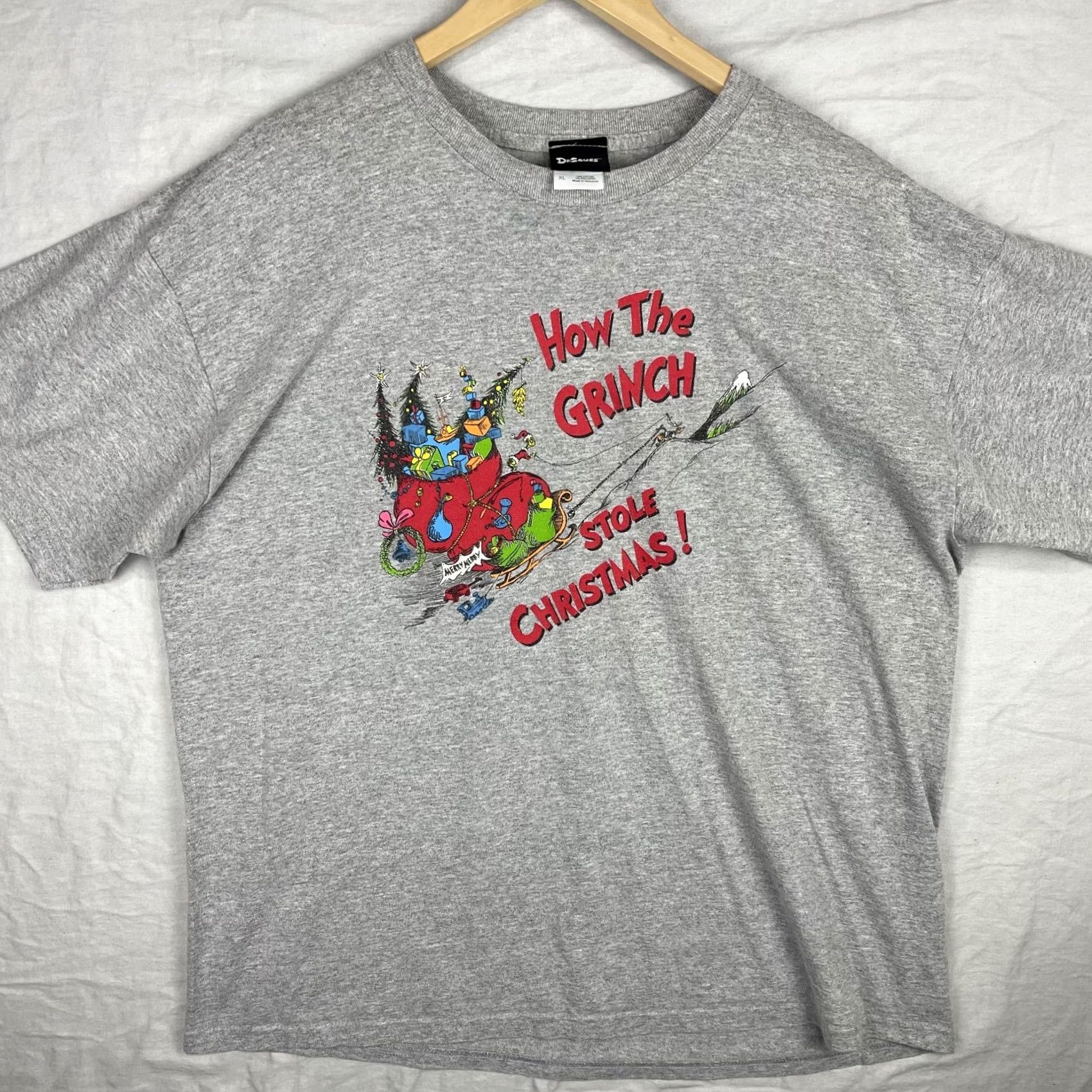 Vintage VINTAGE Grinch Shirt Mens XL Gray Dr Seuss How The Grinch Stole Christmas Tee Size US XL / EU 56 / 4 - 2 Thumbnail