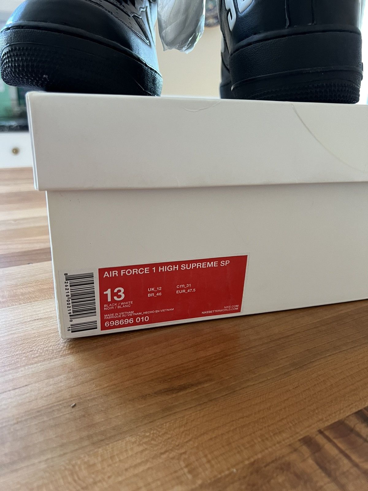 Nike × Supreme Supreme x Nike Air Force 1 High ‘World Famous’ Black Size US 13 / EU 46 - 9 Thumbnail
