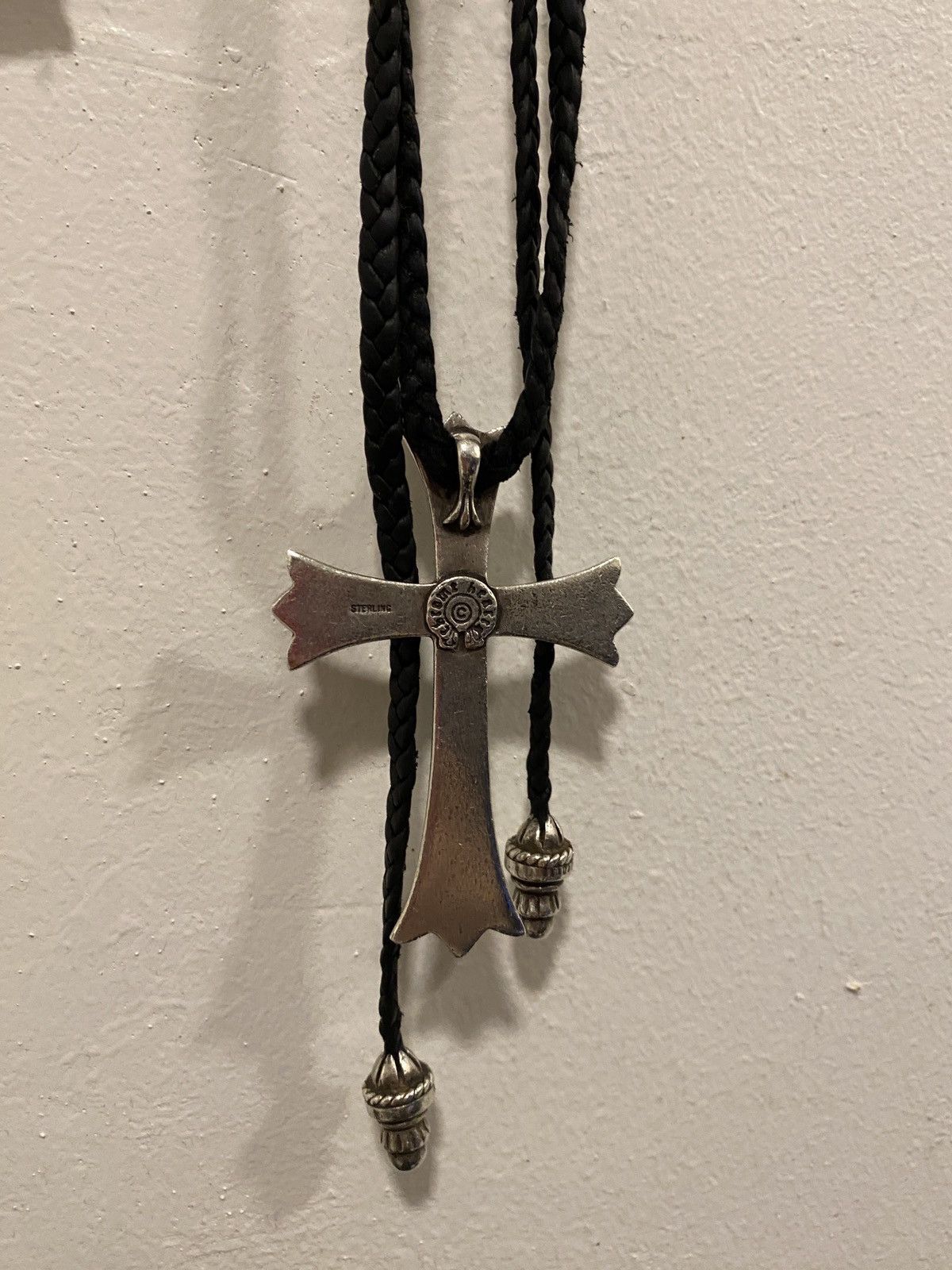 Chrome Hearts Chrome Hearts Leather Rope Big Cross Necklace Size ONE SIZE - 2 Thumbnail