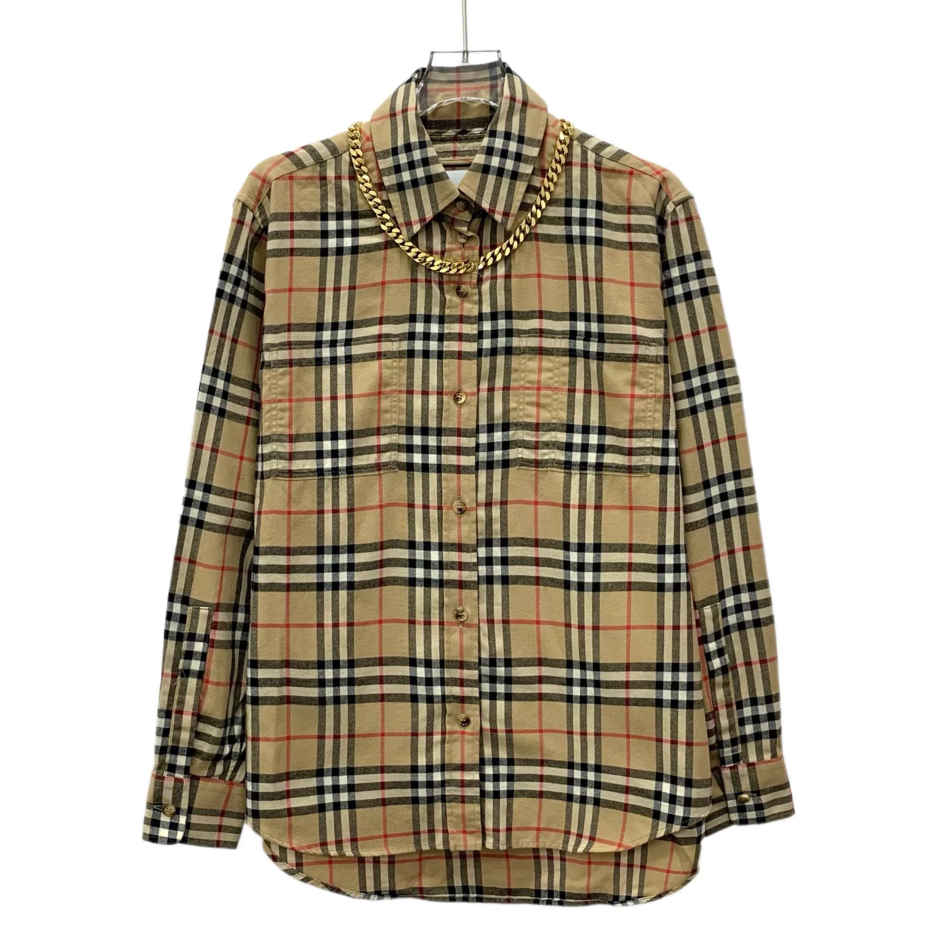 Burberry Burberry Cotton Brown Button Up S Women Size S / US 4 / IT 40 - 1 Thumbnail