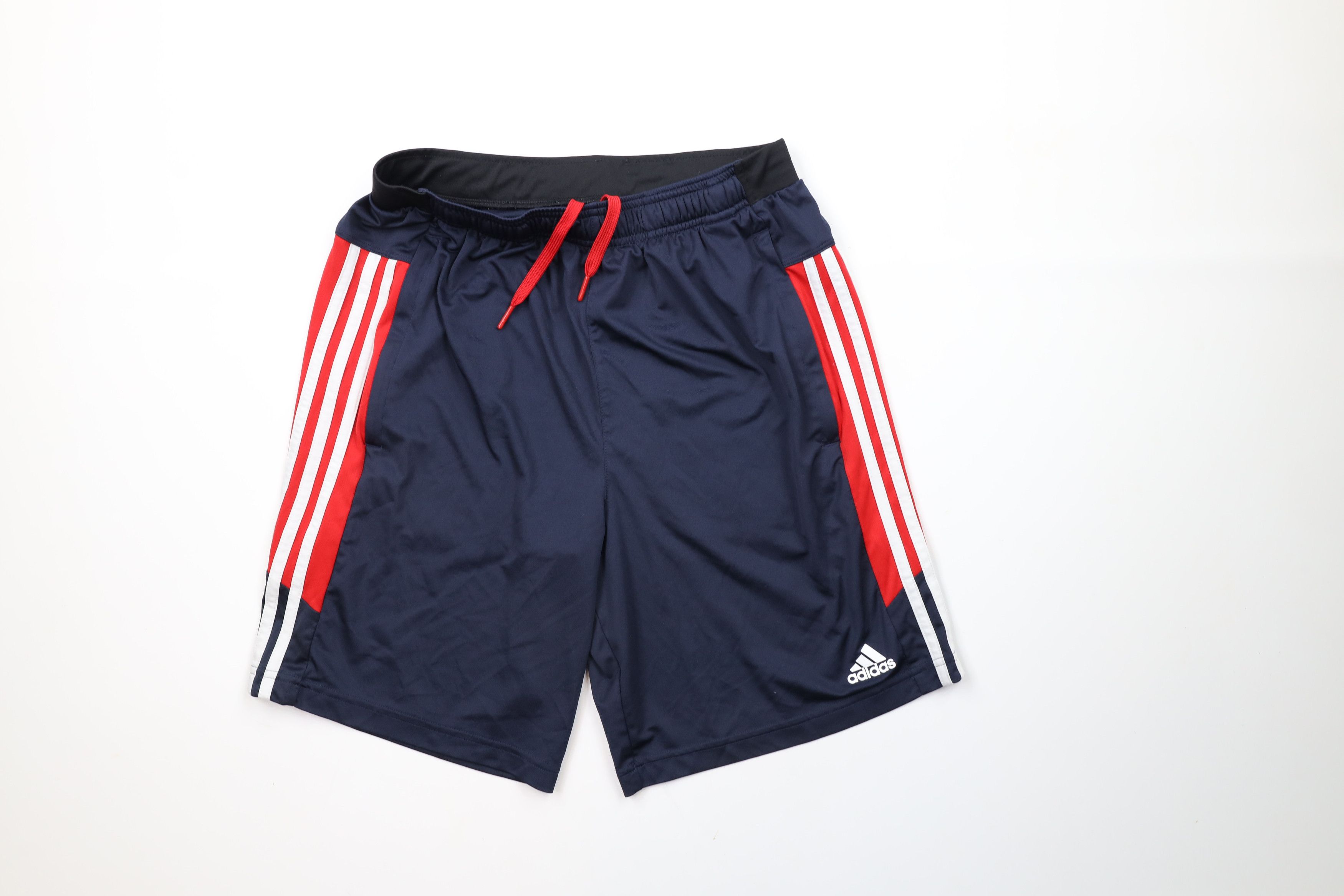 Adidas × Vintage Vintage Adidas Striped Running Jogging Soccer Shorts Blue Size US 32 / EU 48 - 1 Thumbnail