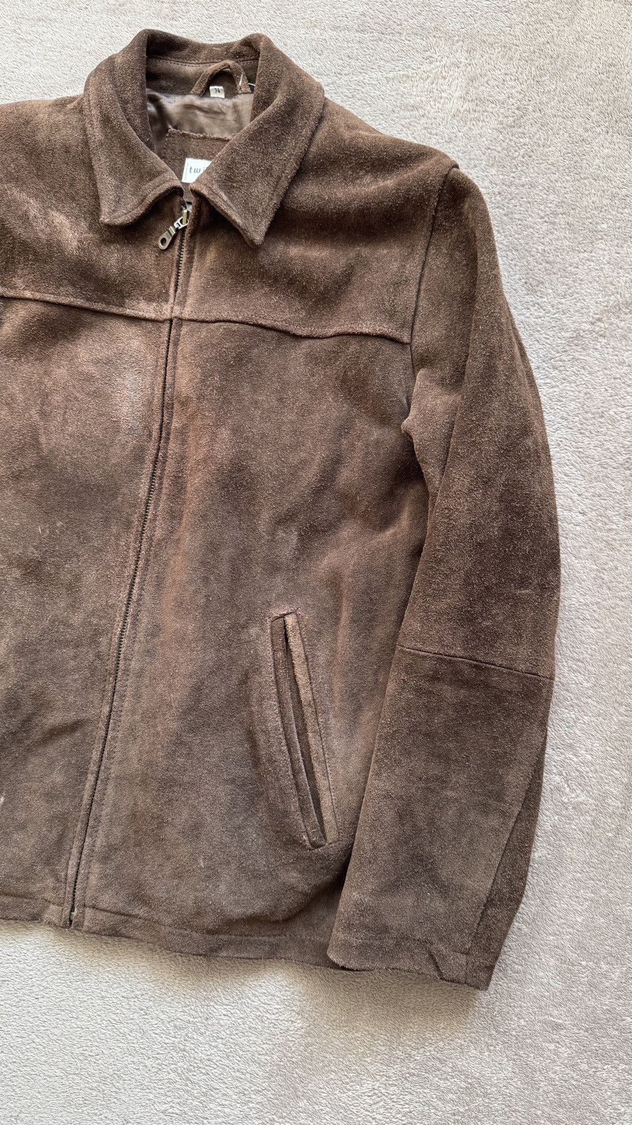 Genuine Leather 90s Y2K brown suede leather baggy detroit jacket schott vibe Size US M / EU 48-50 / 2 - 4 Thumbnail