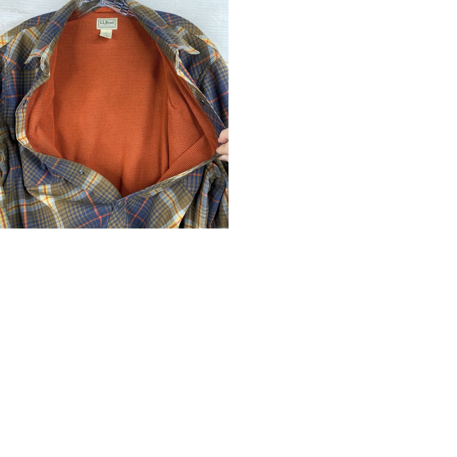 Vintage VINTAGE LL Bean Shirt Jacket Mens XL Plaid Canvas Flannel Lined Shacket Snap Pocket Size US XL / EU 56 / 4 - 9 Thumbnail