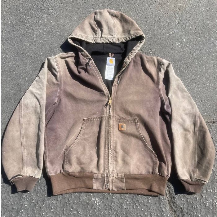 Distressed hot sale carhartt jacket