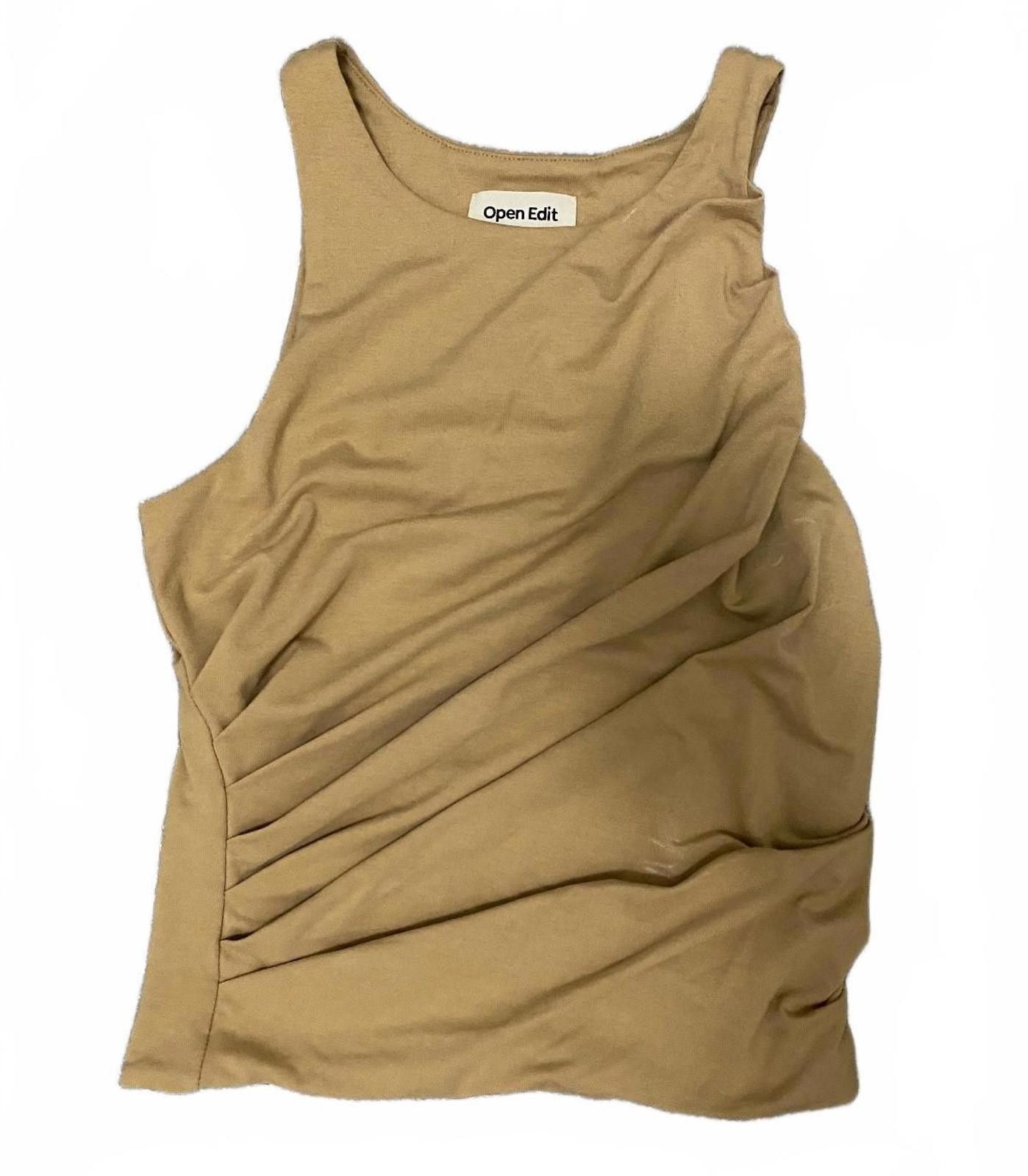 Thom Browne OPEN EDIT Side Ruched Tank in Tan (X-SMALL) Size XS / US 0-2 / IT 36-38 - 1 Thumbnail
