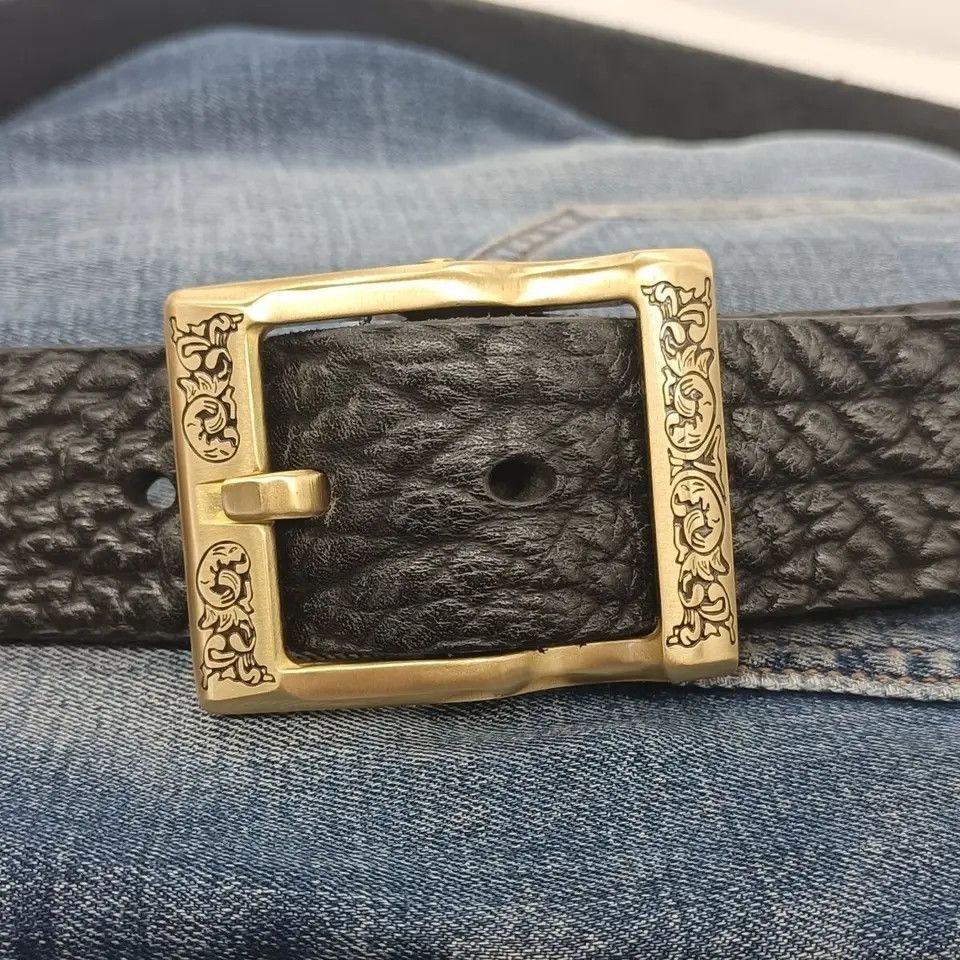 Japanese Brand × Leather Customised handmade leather 5 holes (3.8cm) Size 32 - 5 Thumbnail