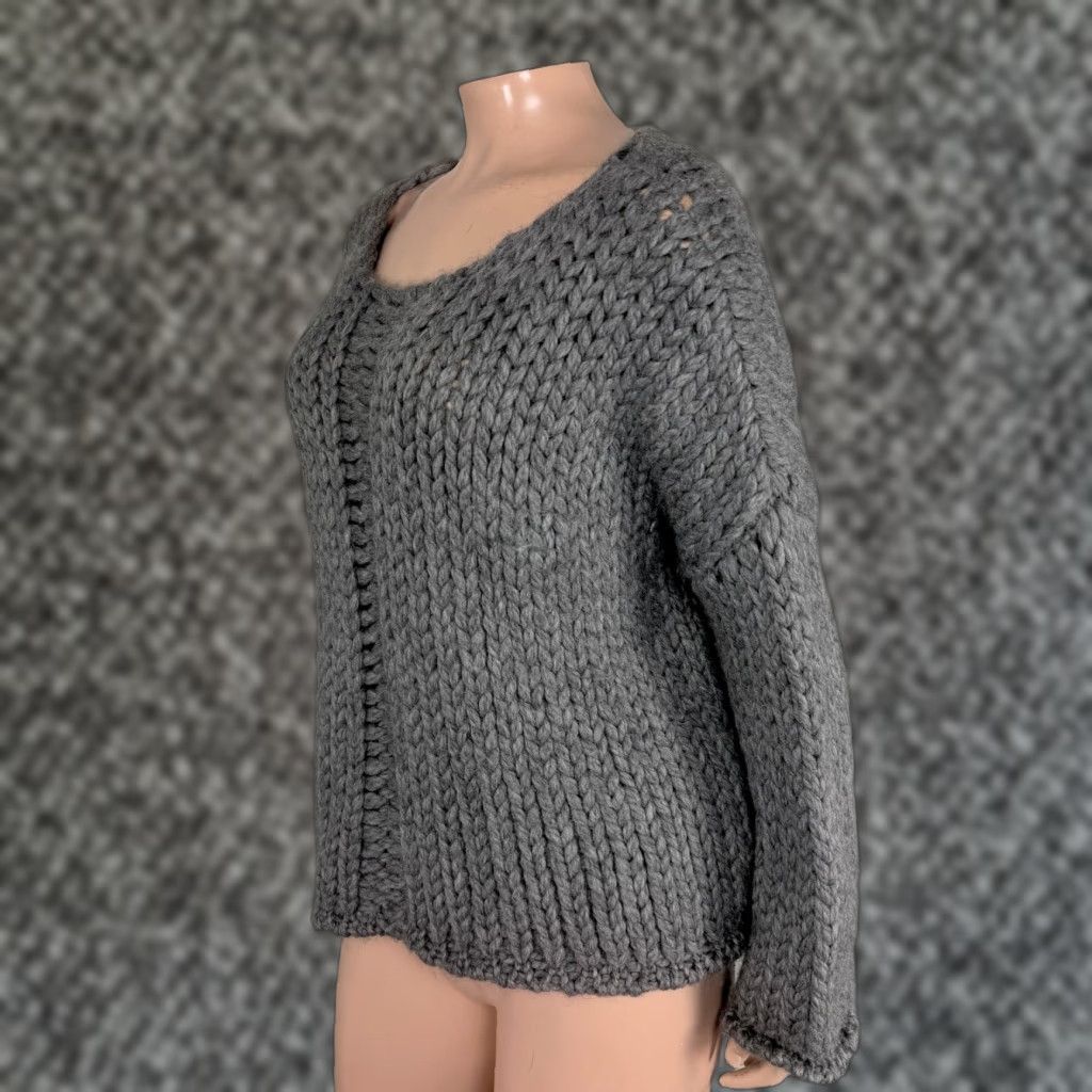 Vintage MJ Watson Women's Sweater Large Alpaca Scoop Knit Italy ORGANIC Gray Long Sleeve Pullover Casual Vintage No? Size L / US 10 / IT 46 - 1 Thumbnail