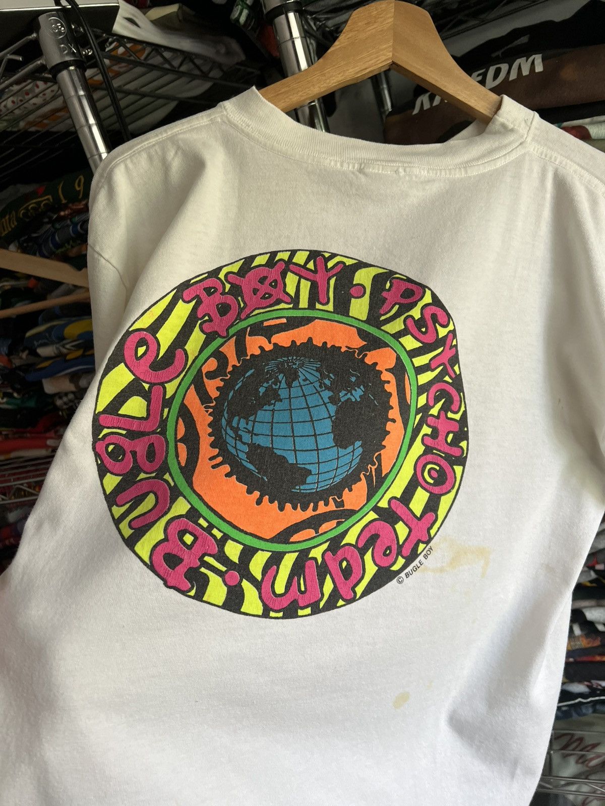 Bugle Boy 80s Bugle Boy Psycho Team Single Stitch Tee Size US M / EU 48-50 / 2 - 1 Thumbnail