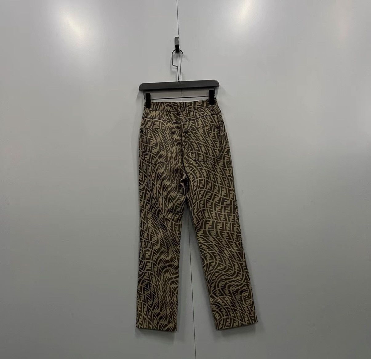 Fendi Fendi Brown FF All Over Print Trousers J41 Size 25" / US 0 / IT 36 - 2 Thumbnail