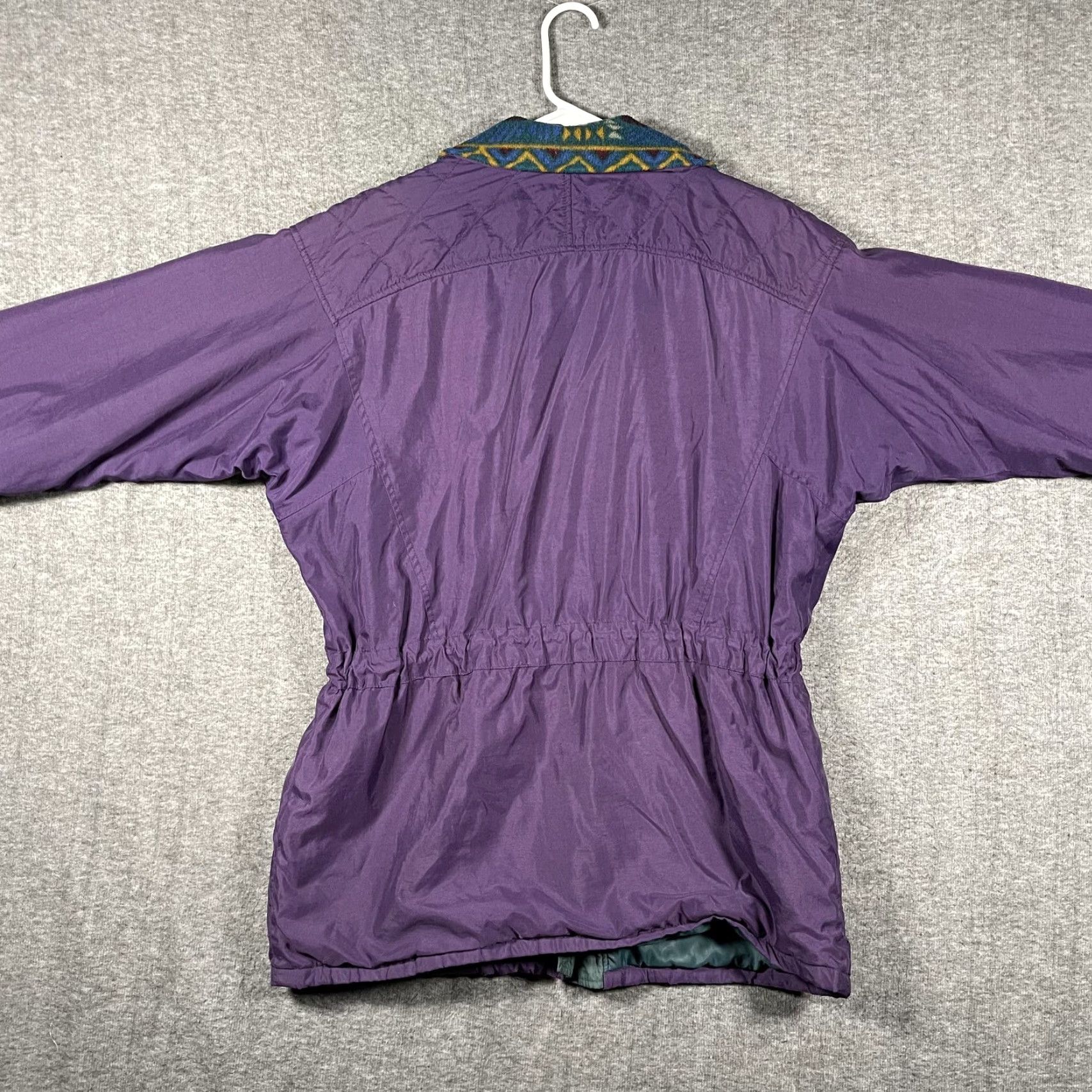 Vintage VINTAGE Columbia Jacket Womens XL Purple Hooded Nylon Parka 90s Fleece Lined Zip Size XL / US 12-14 / IT 48-50 - 4 Thumbnail