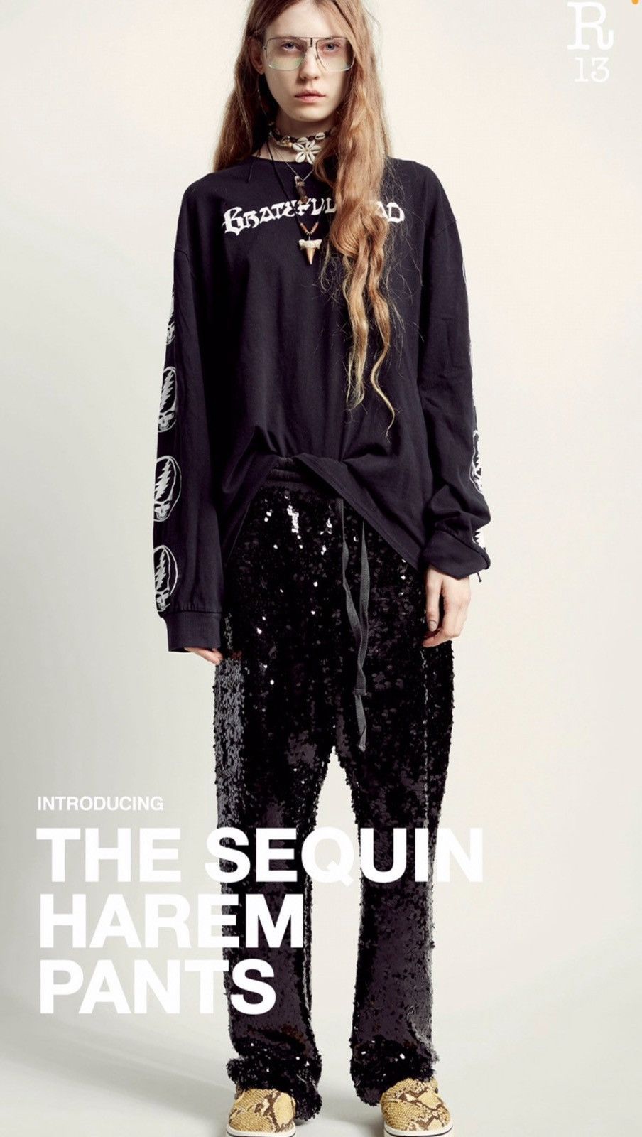 R13 Sequin Harem pants Black. XS Size 26" / US 2 / IT 38 - 3 Thumbnail