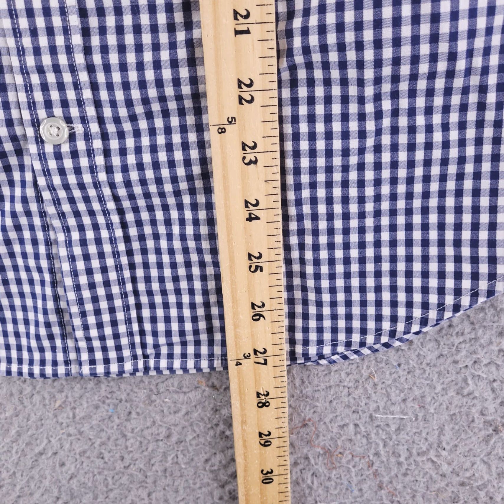 Gap Gap Shirt Mens XS Button-Up Collar Long Sleeve Check Blue Slim Fit Size US XS / EU 42 / 0 - 6 Thumbnail