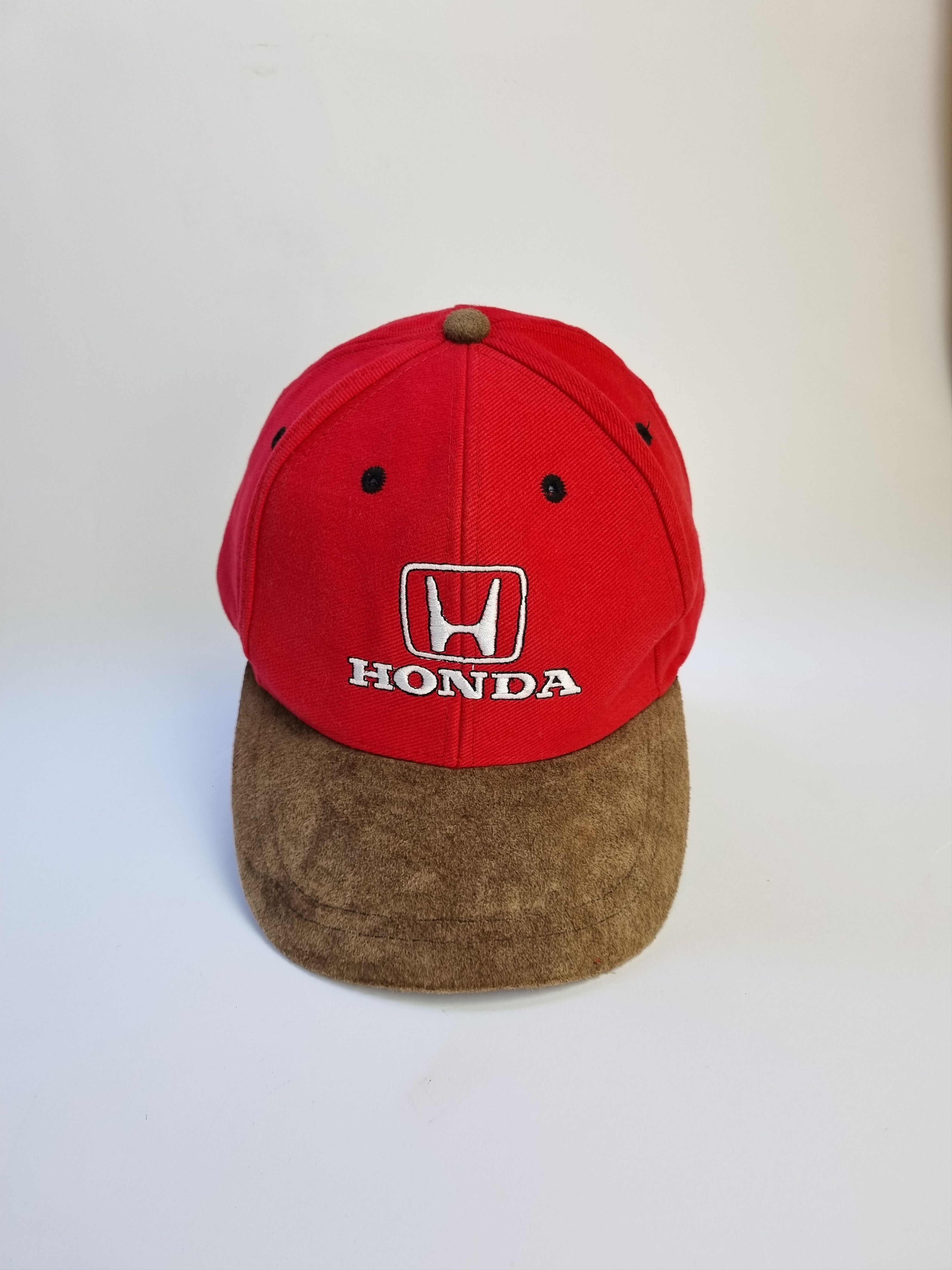 Honda 90s Vintage Honda Suede Peak Contrast Design Cap Size ONE SIZE - 2 Thumbnail