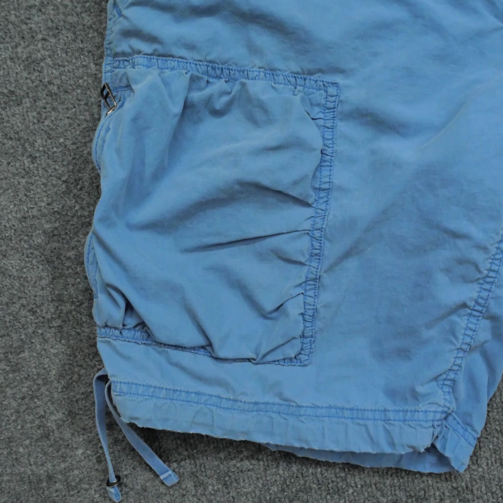 Gap VINTAGE Gap Shorts Mens Large 38 Blue Cargo Pockets Baggy Military Cinch Y2K Size US 38 / EU 54 - 3 Thumbnail